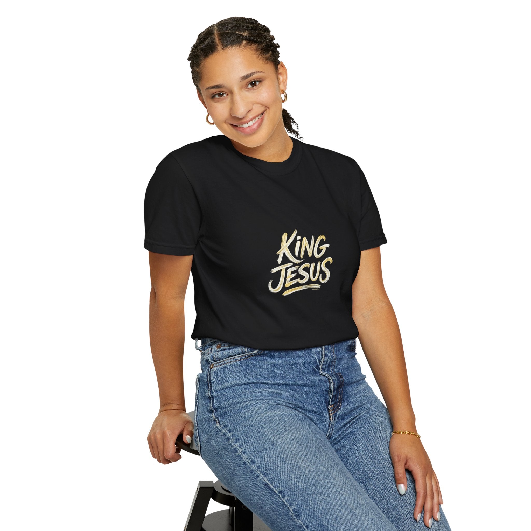 King Jesus T-Shirt — "All Hail King Jesus" - Comfort Colors - Unisex