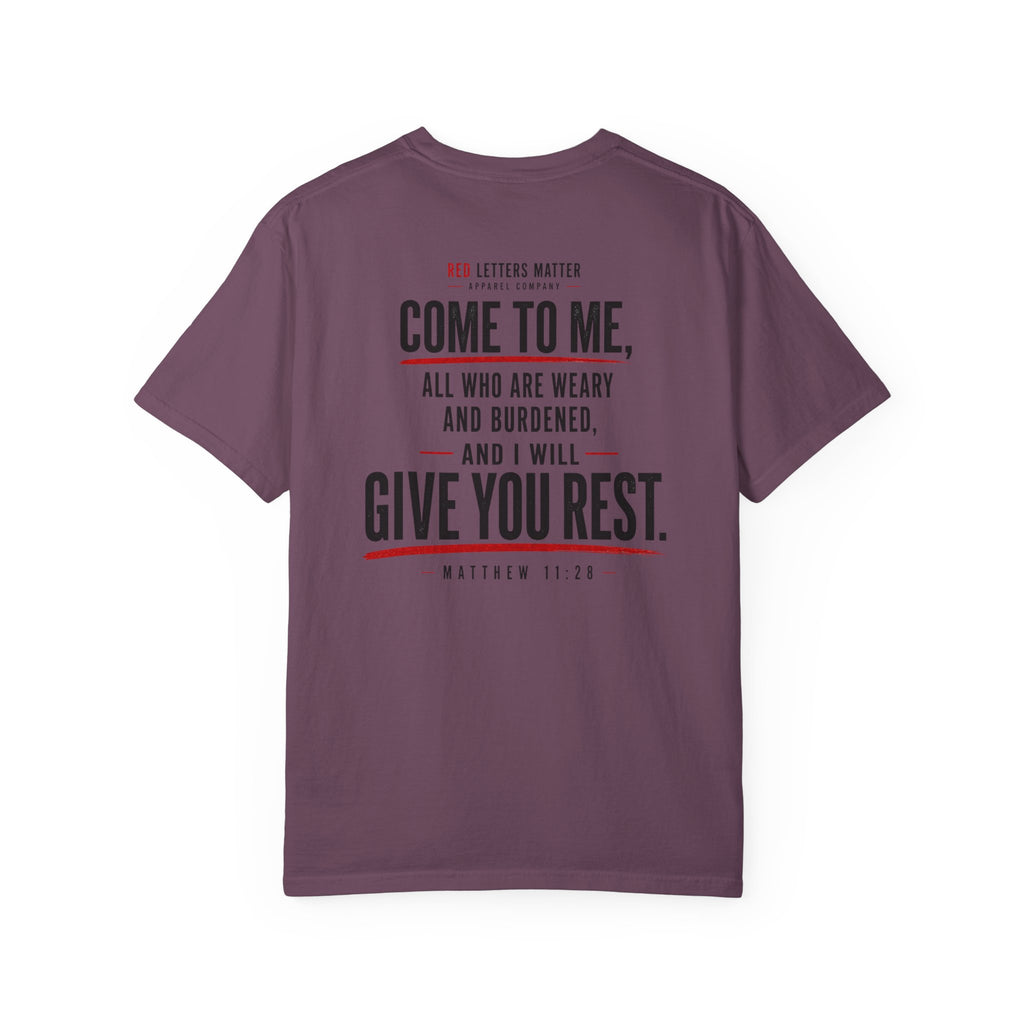 Matthew 11:28 'Come to Me' - Comfort Colors T-Shirt