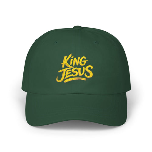 Camo Dad Cap — "King Jesus" Embroidered Christian Baseball Hat