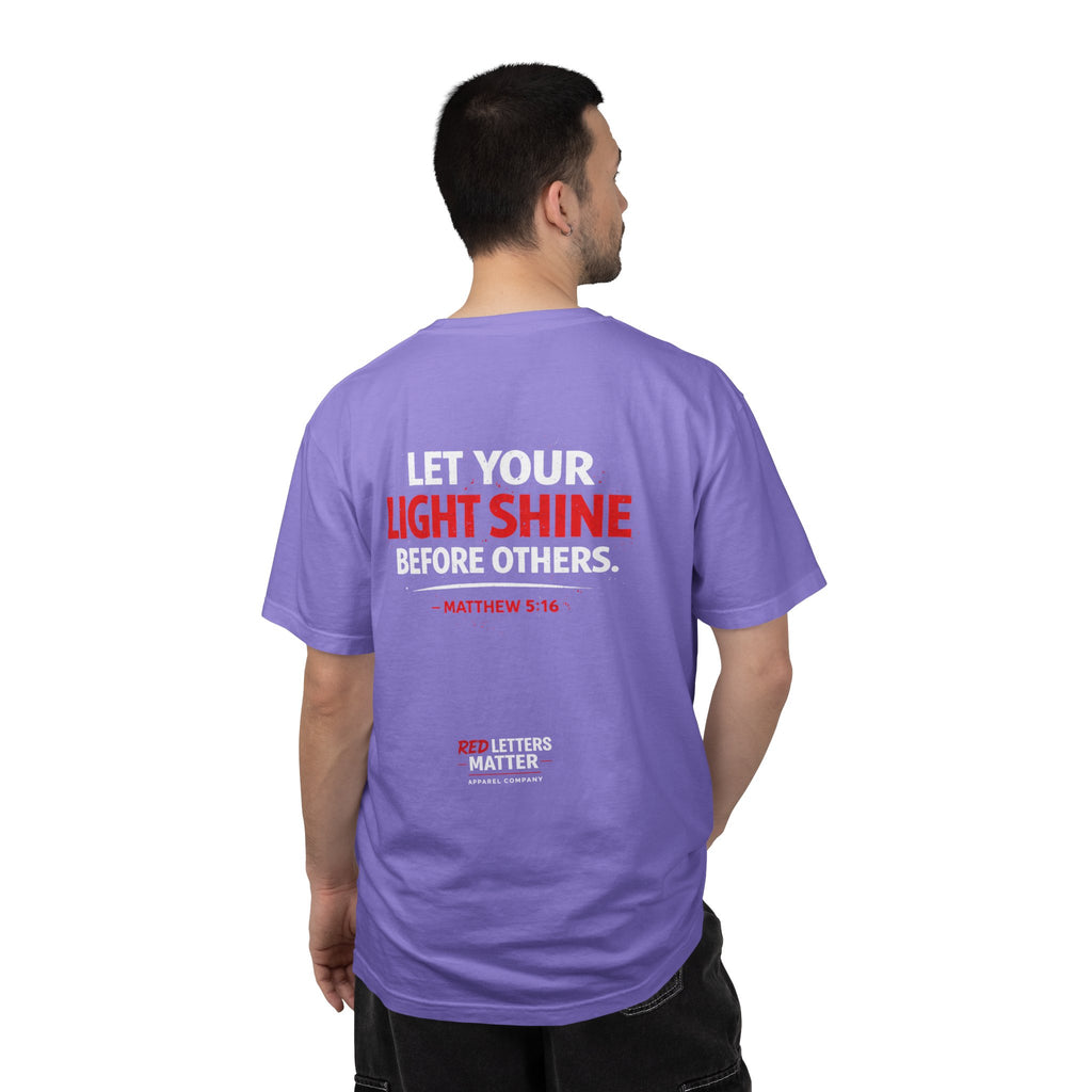 Red Letters Matter - Matthew 5:16 - Inspirational T-Shirt — Unisex Comfort Colors Tee