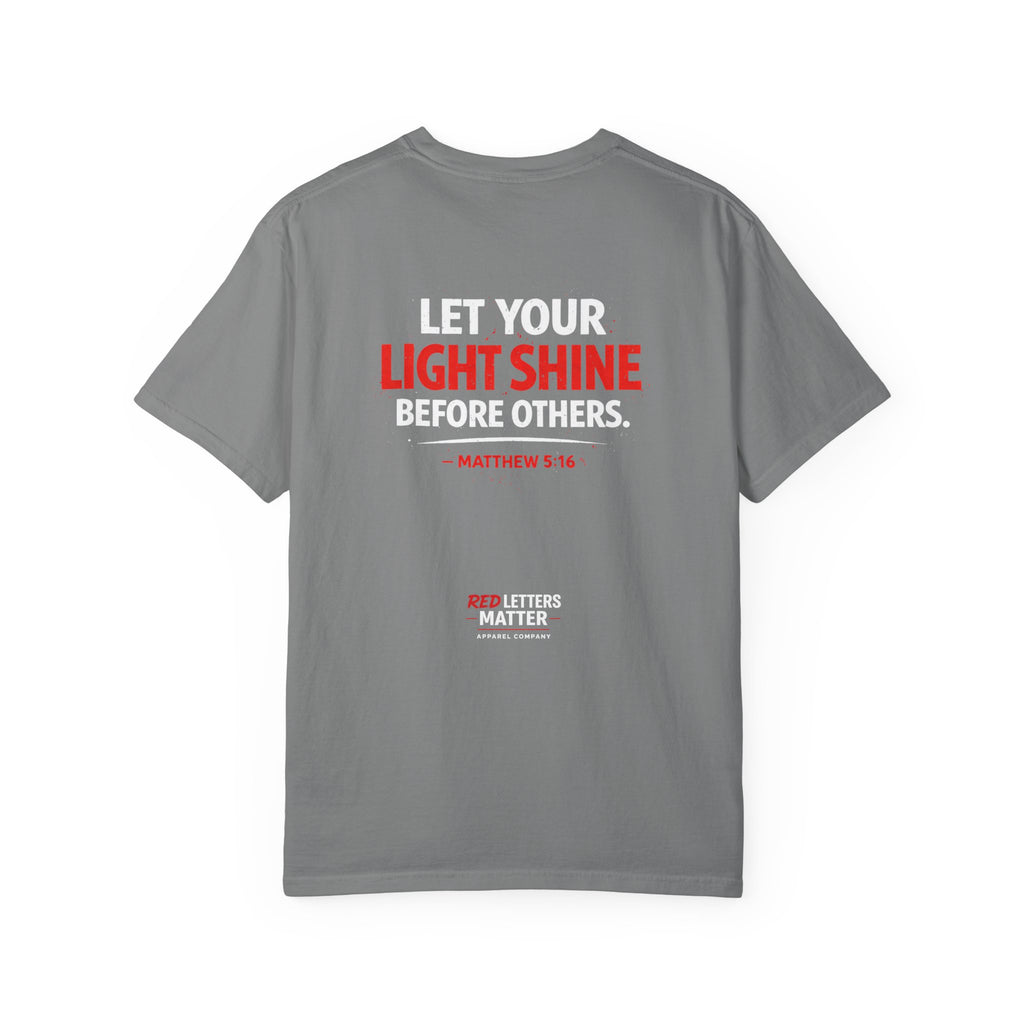 Red Letters Matter - Matthew 5:16 - Inspirational T-Shirt — Unisex Comfort Colors Tee