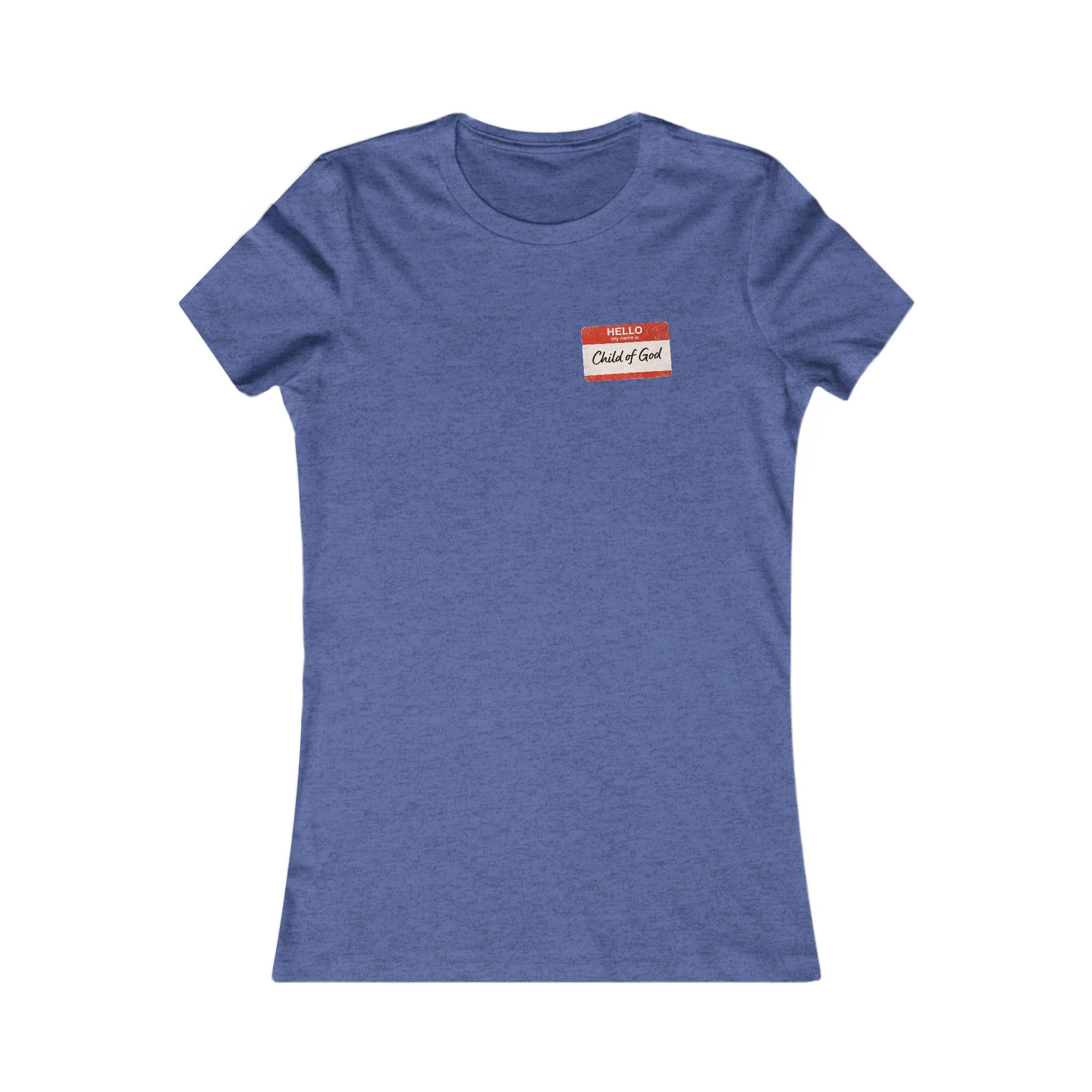 Women's Red Letters Matter "Child of God" 1 John 3:1 Women's Tee Bella Canvas