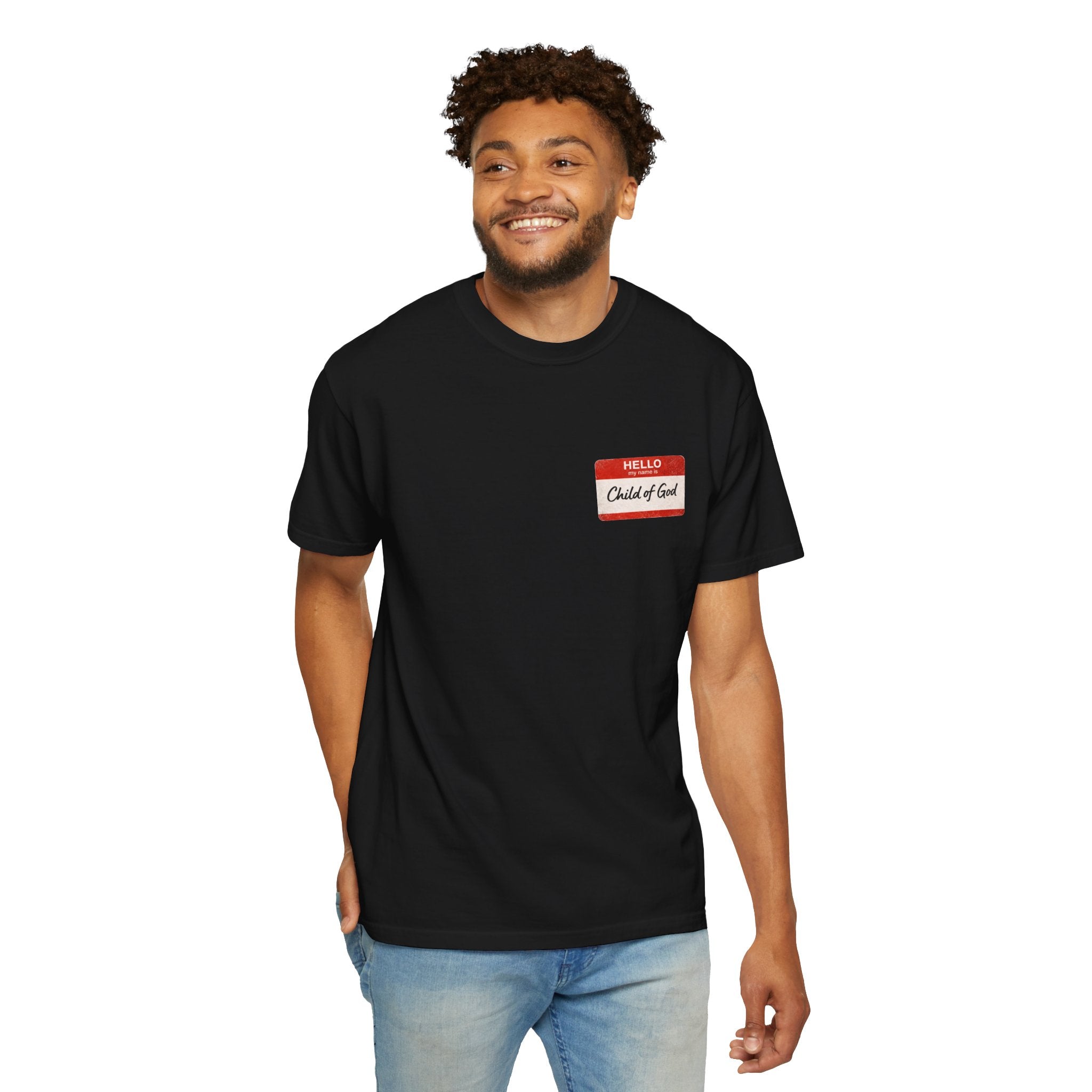 Red Letters Matter — "Child of God" - 1 John 3:1 - Comfort Colors Tee