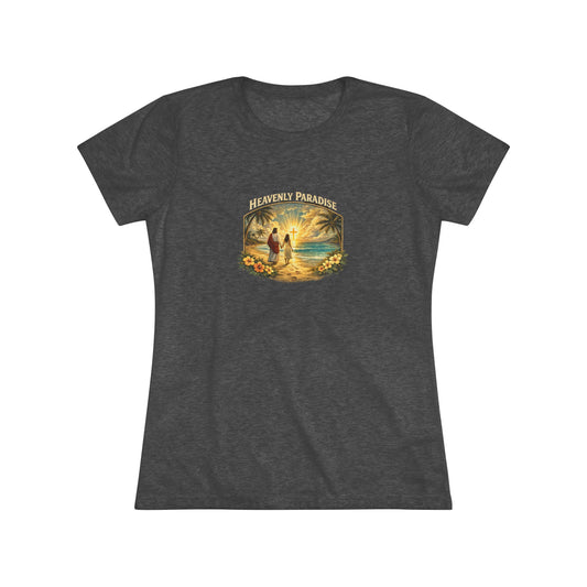 Women's Christian Beach Tee — "I Go to Prepare a Place for You"