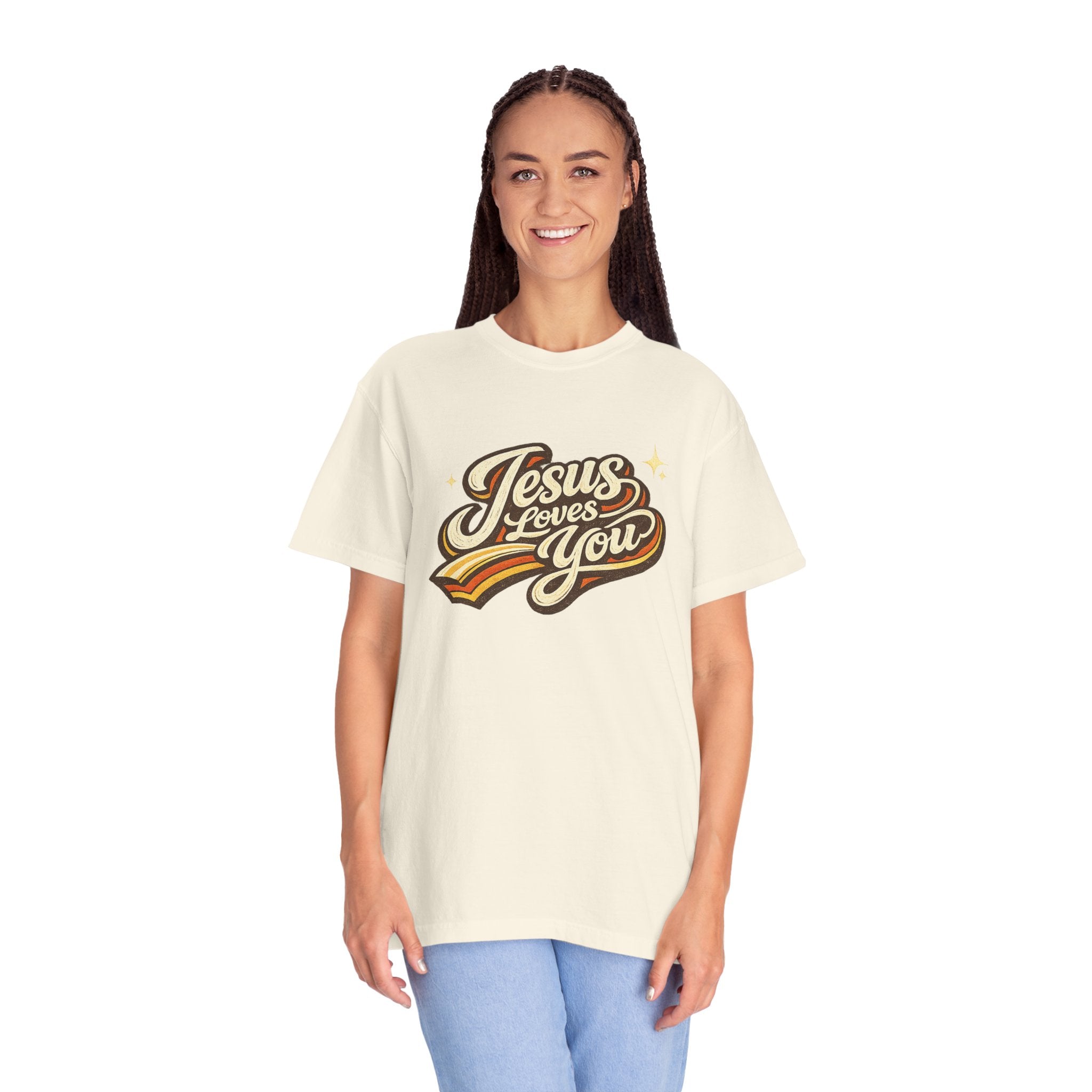 Unisex - Jesus Loves You "Love One Another" Comfort Colors T-Shirt
