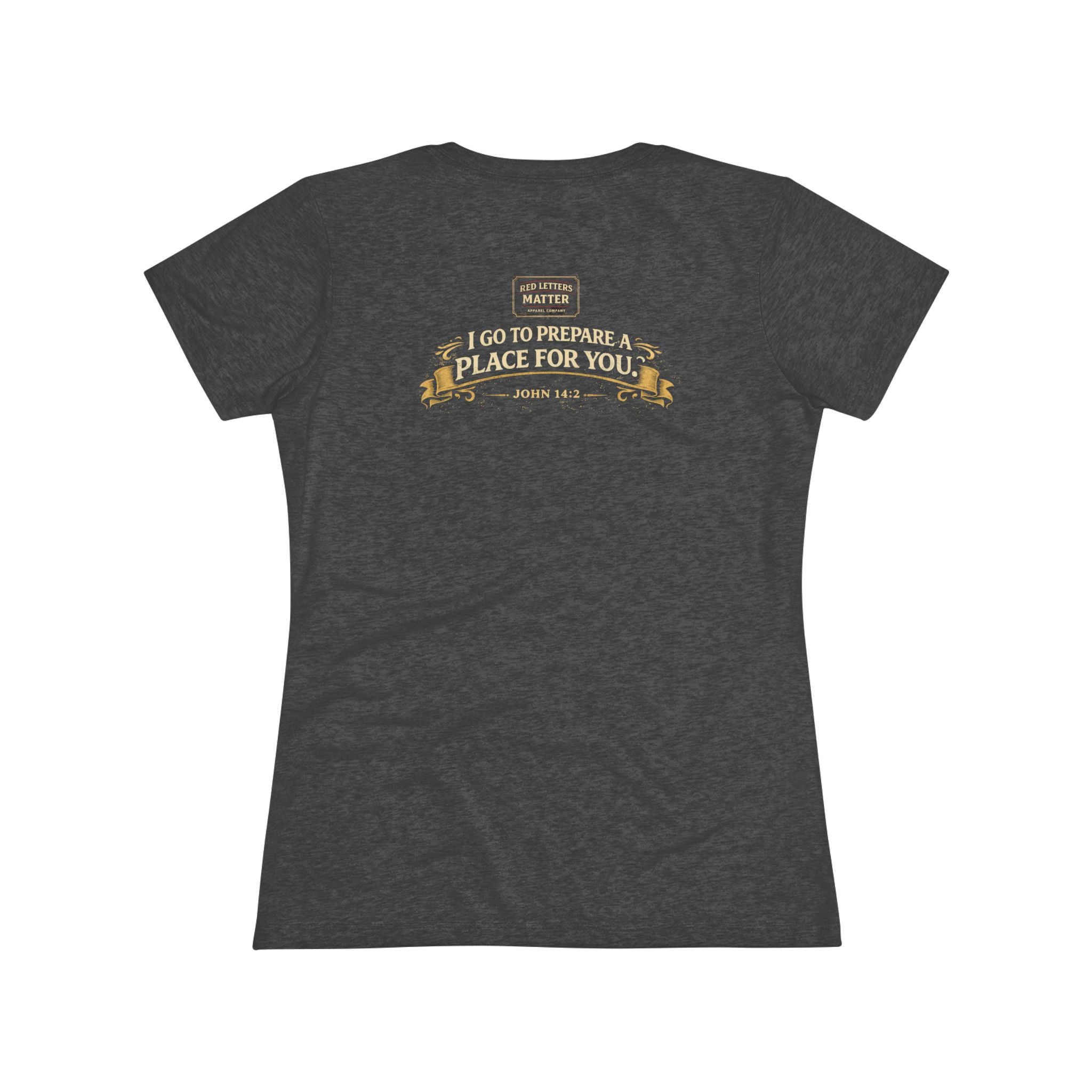 Women's Christian Beach Tee — "I Go to Prepare a Place for You" NextLevel Tee