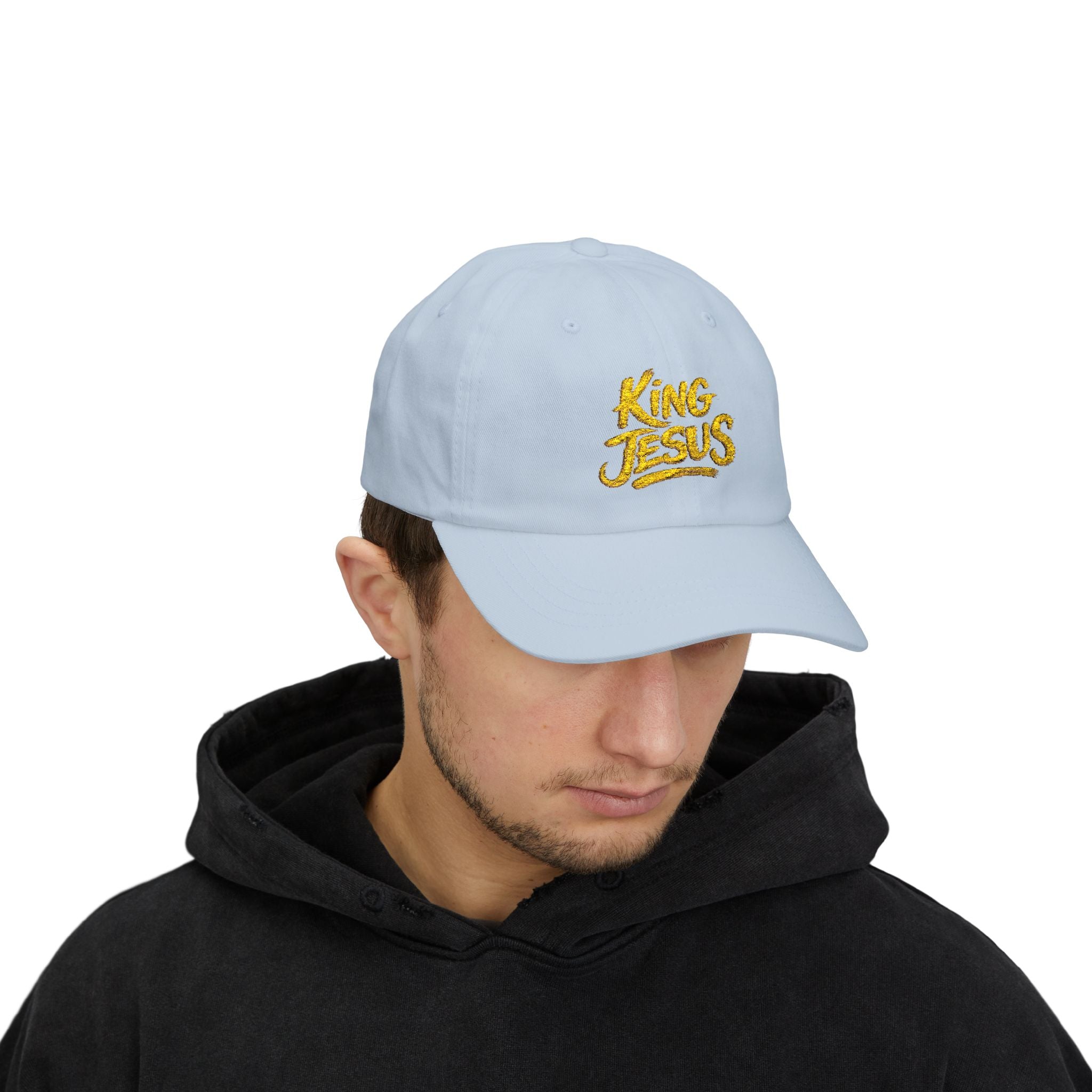 Camo Dad Cap — "King Jesus" Embroidered Christian Baseball Hat