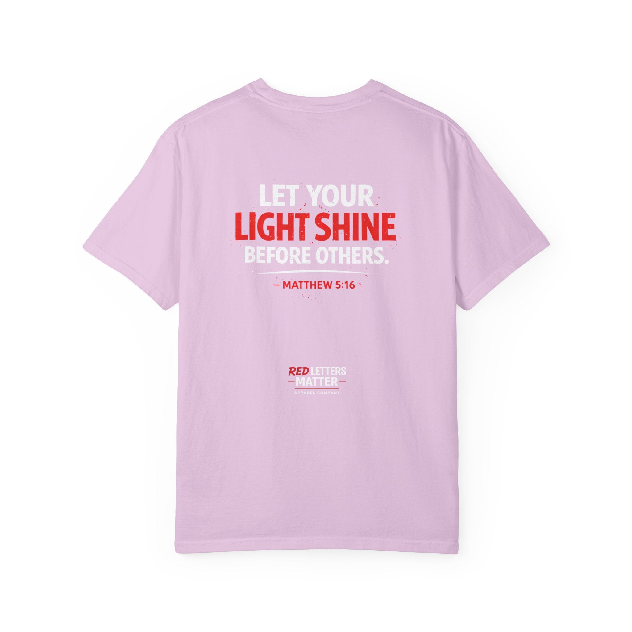 Red Letters Matter - Matthew 5:16 - Inspirational T-Shirt — Unisex Comfort Colors Tee