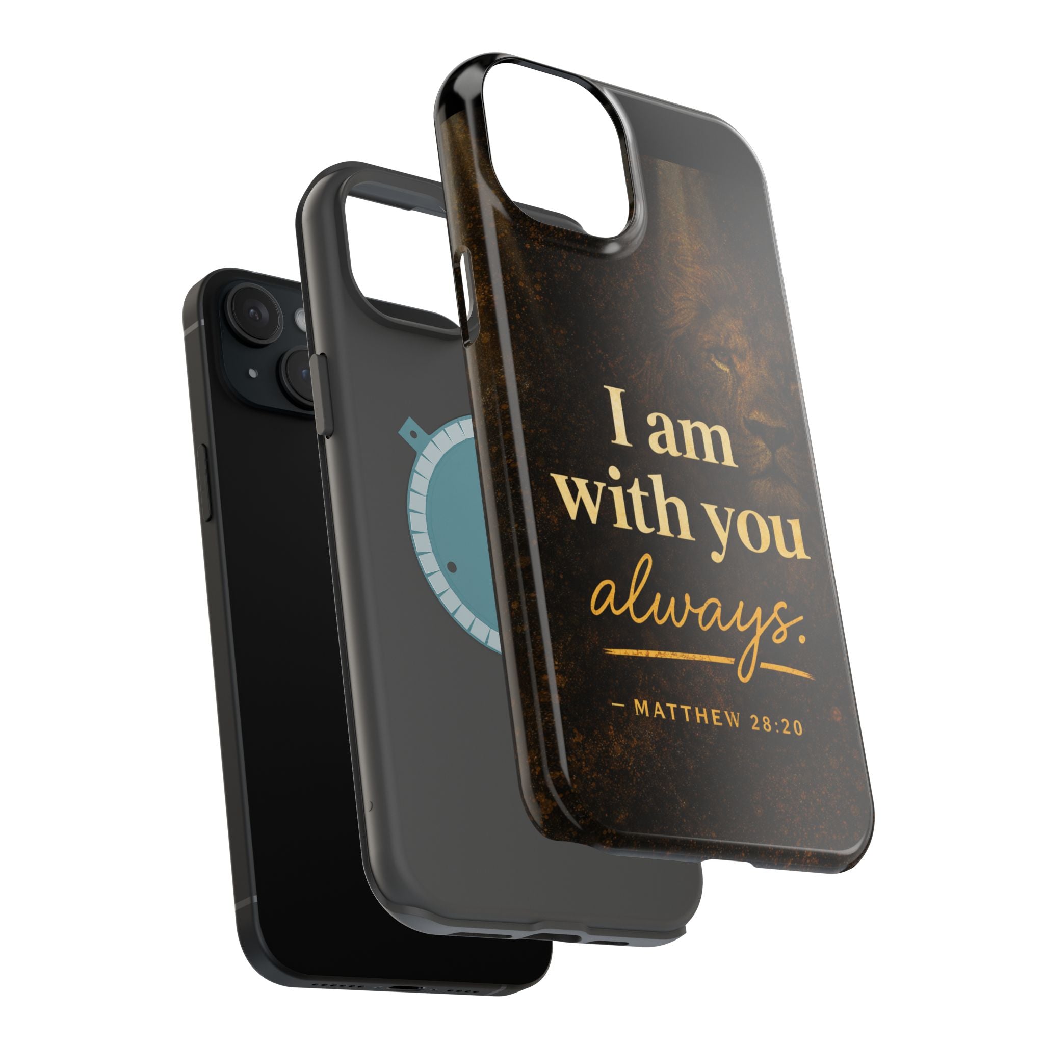 Christian Phone Case — "I Am With You Always" Matthew 28:20 Lion Magnetic Impact Case