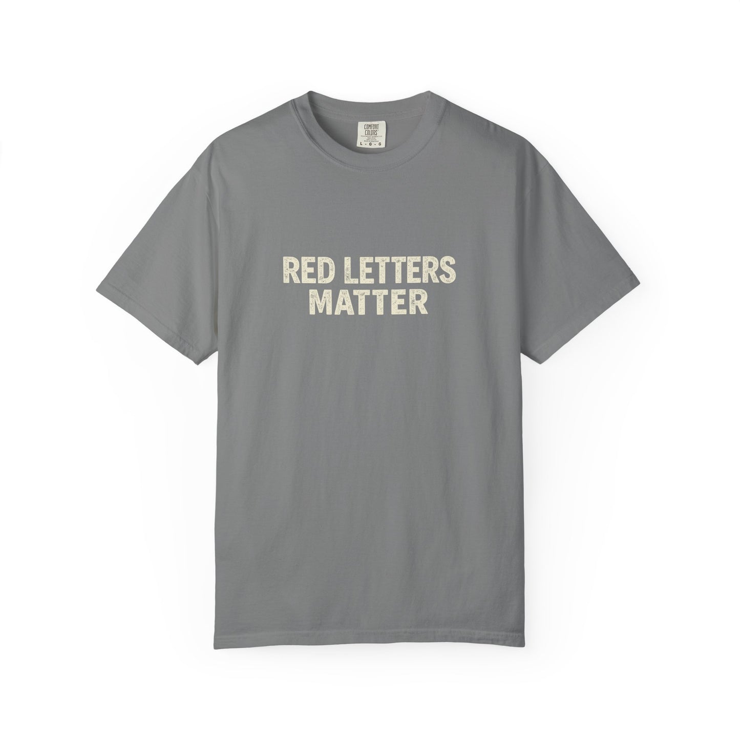Red Letters Matter T‑Shirt — Matthew 22:39 Christian Faith Tee