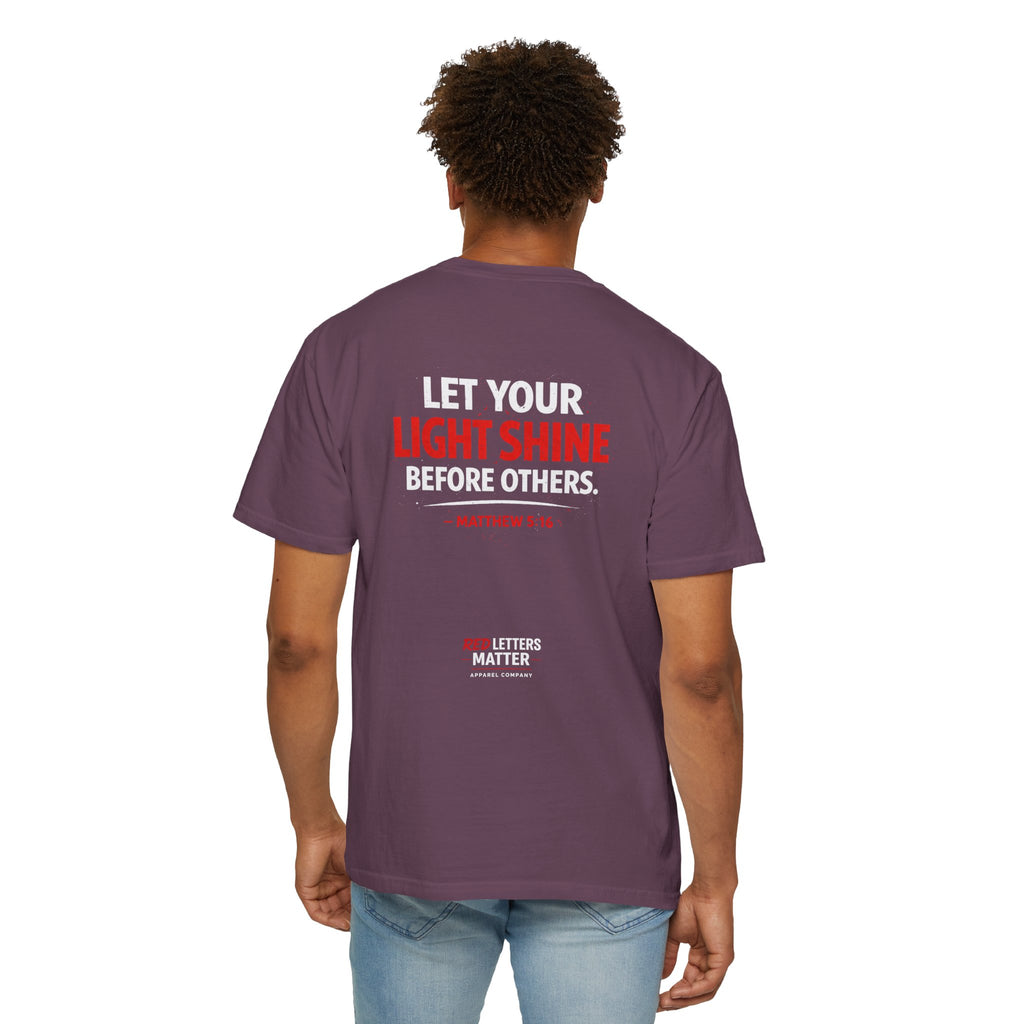 Red Letters Matter - Matthew 5:16 - Inspirational T-Shirt — Unisex Comfort Colors Tee