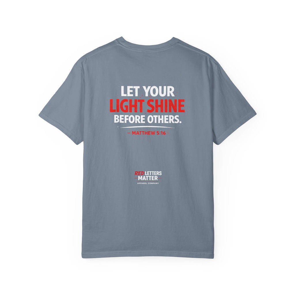 Red Letters Matter - Matthew 5:16 - Inspirational T-Shirt — Unisex Comfort Colors Tee