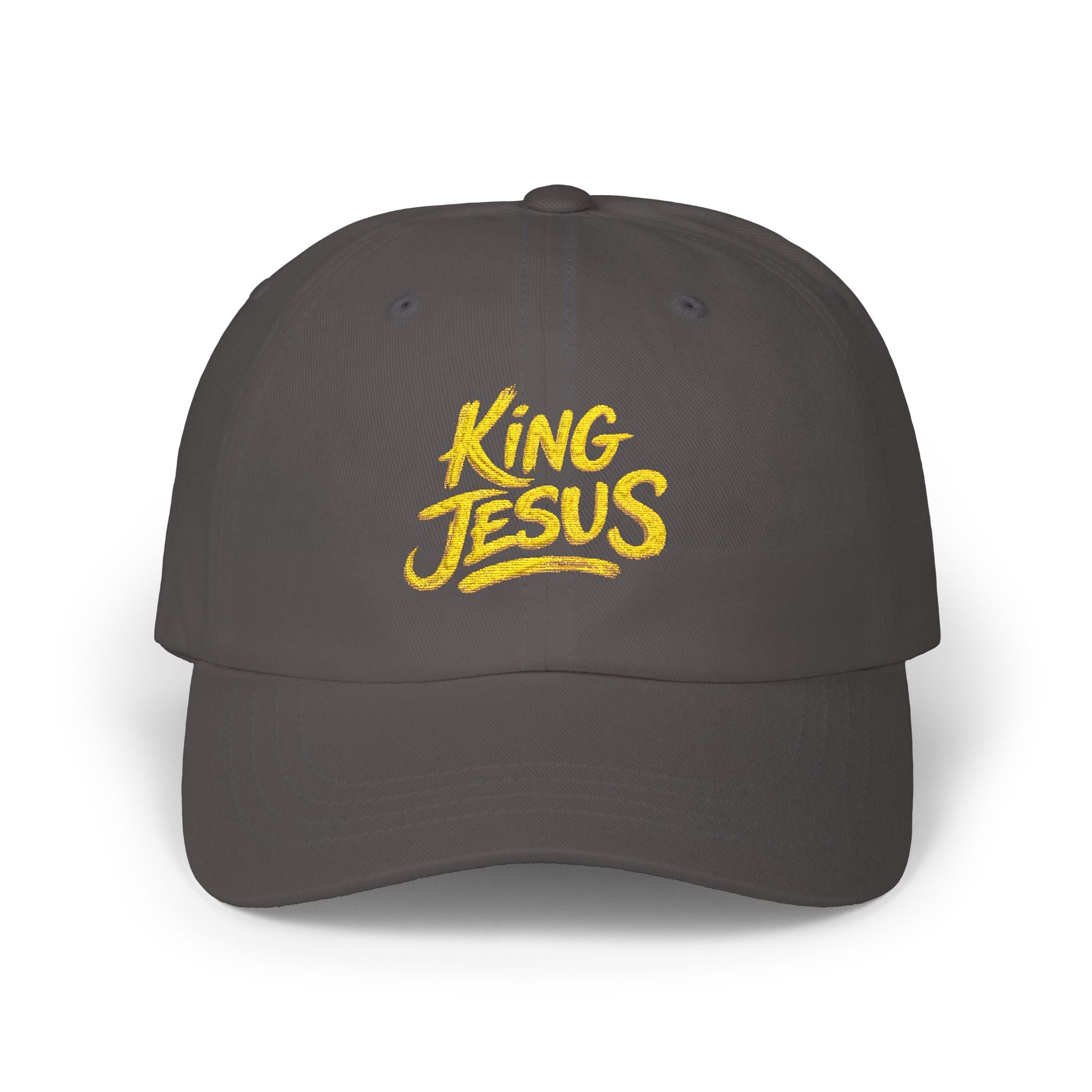 Camo Dad Cap — "King Jesus" Embroidered Christian Baseball Hat
