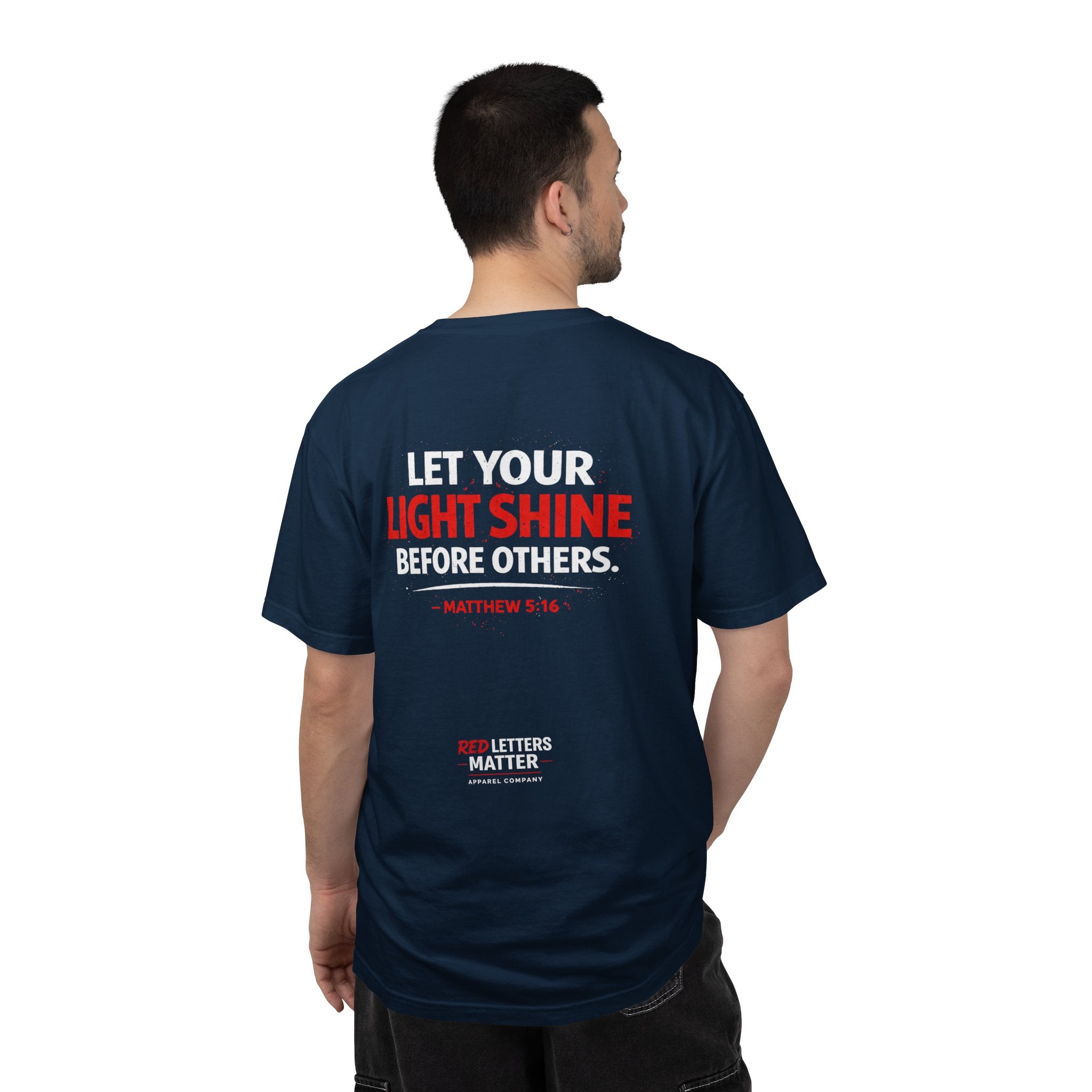 Red Letters Matter - Matthew 5:16 - Inspirational T-Shirt — Unisex Comfort Colors Tee