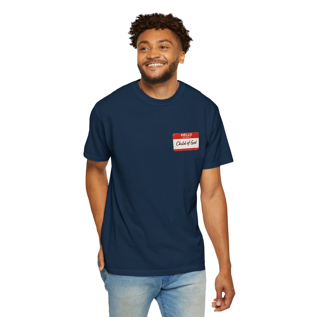 Red Letters Matter — "Child of God" - 1 John 3:1 - Comfort Colors Tee