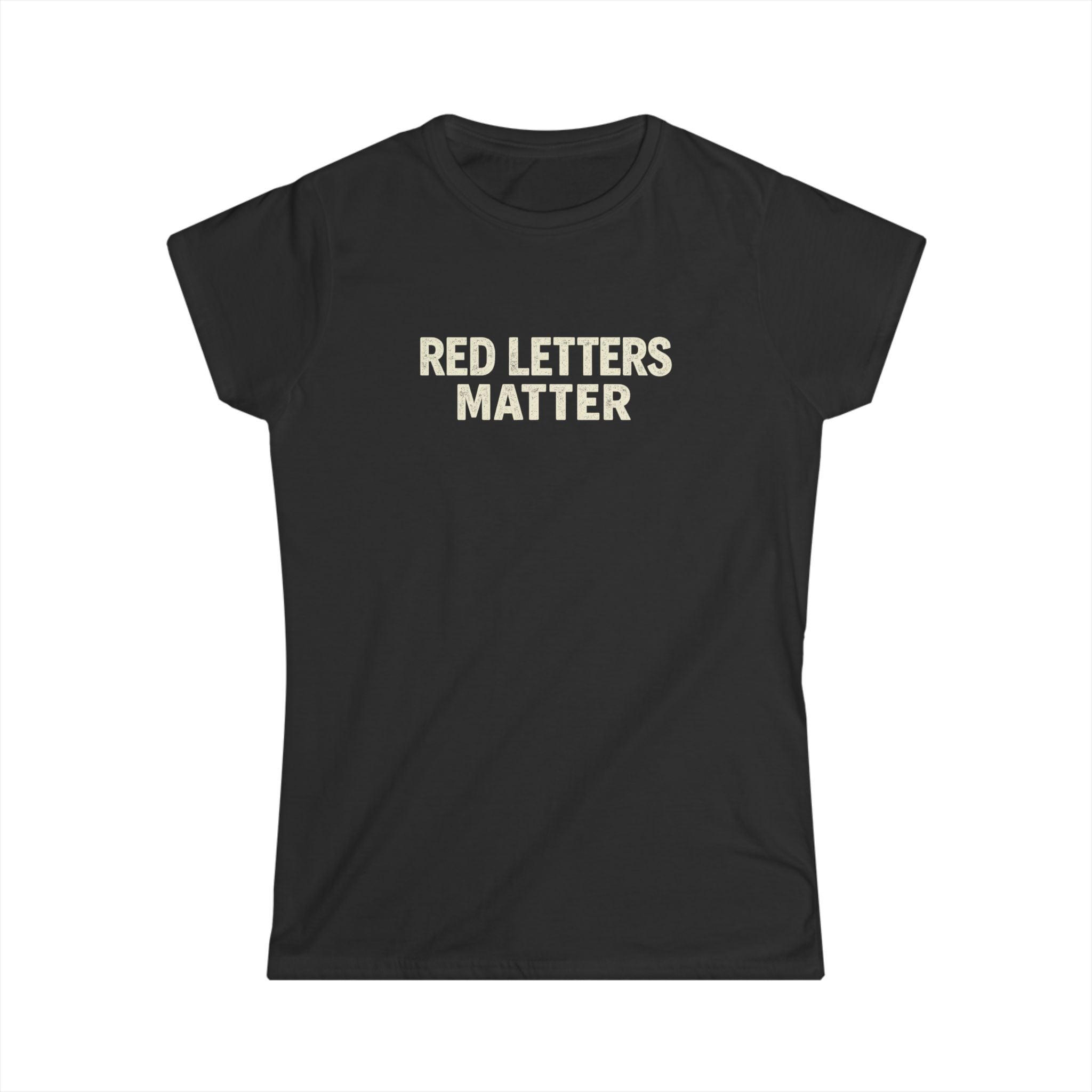 Women's Fit "Red Letters Matter" — Matthew 22:39 Christian - Gildan 64000L T‑Shirt