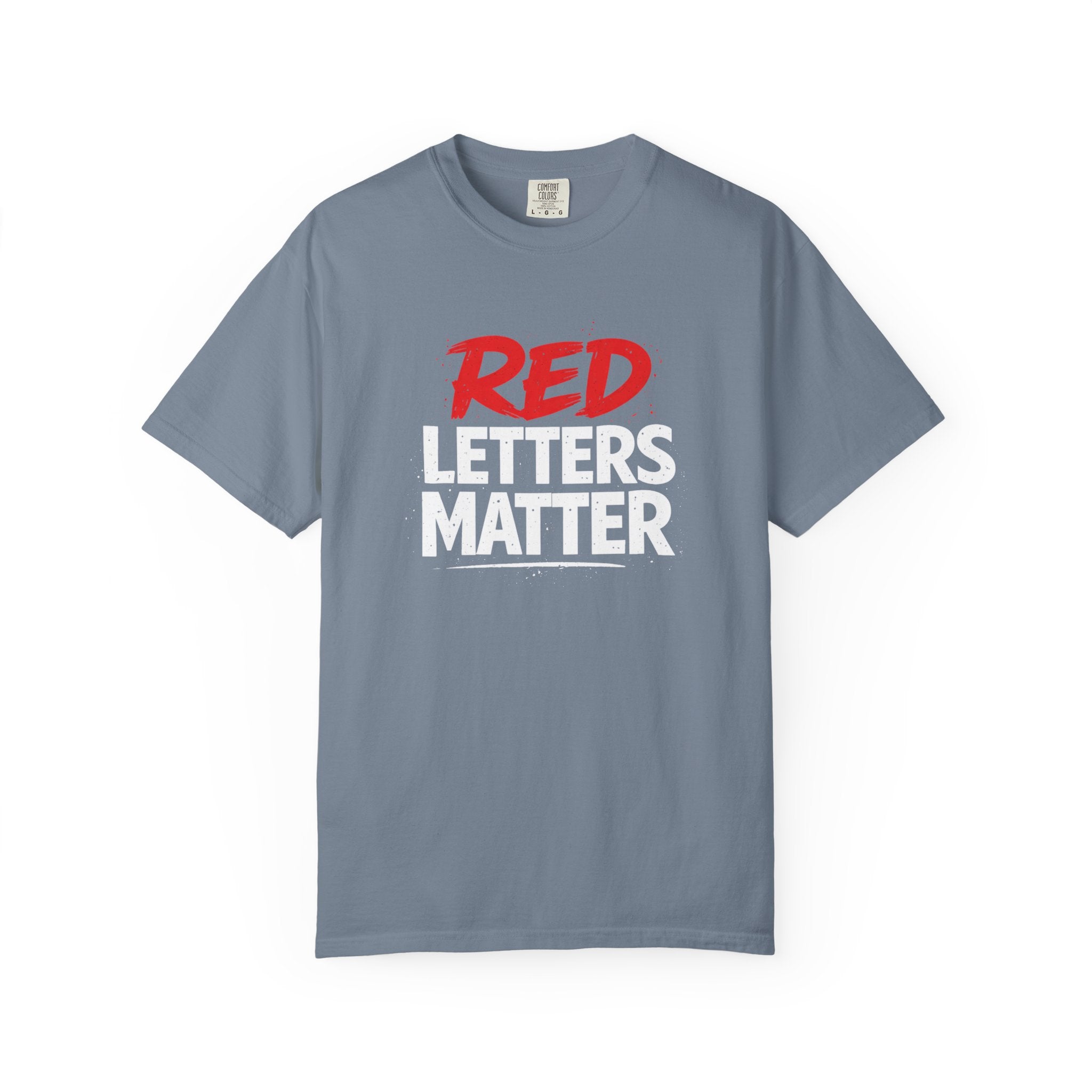 Unisex - Red Letters Matter — Matthew 19:26 Comfort Colors Tee
