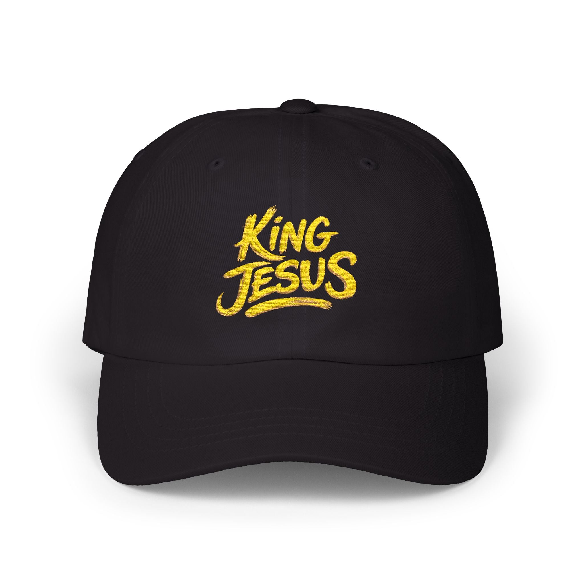 Camo Dad Cap — "King Jesus" Embroidered Christian Baseball Hat