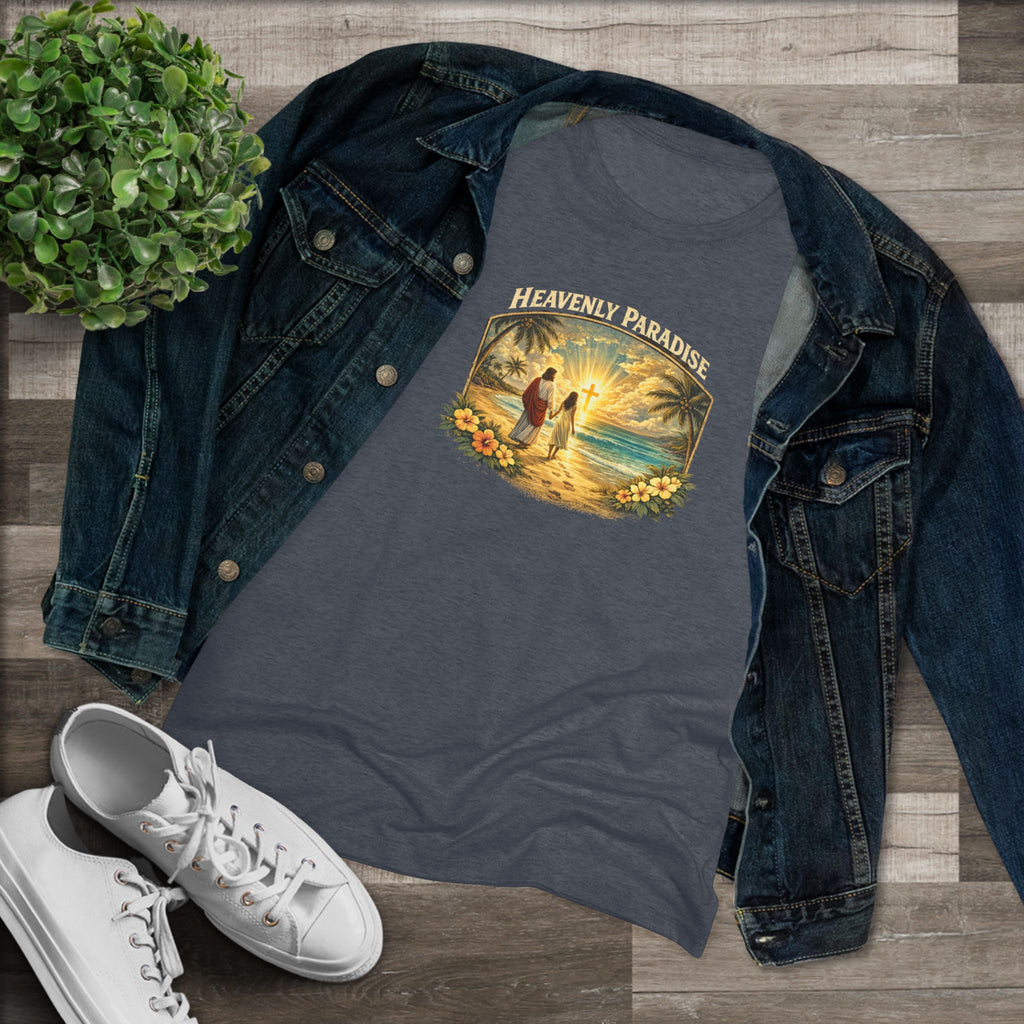 Women's Christian Beach Tee — "I Go to Prepare a Place for You" NextLevel Tee