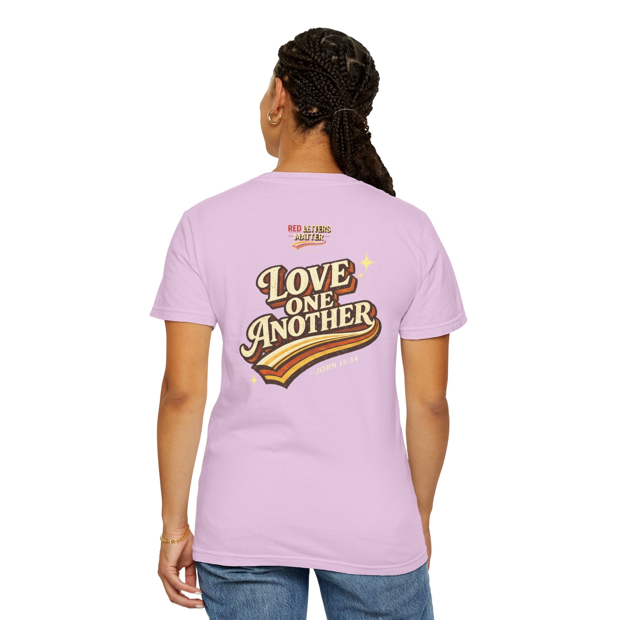 Unisex - Jesus Loves You "Love One Another" Comfort Colors T-Shirt