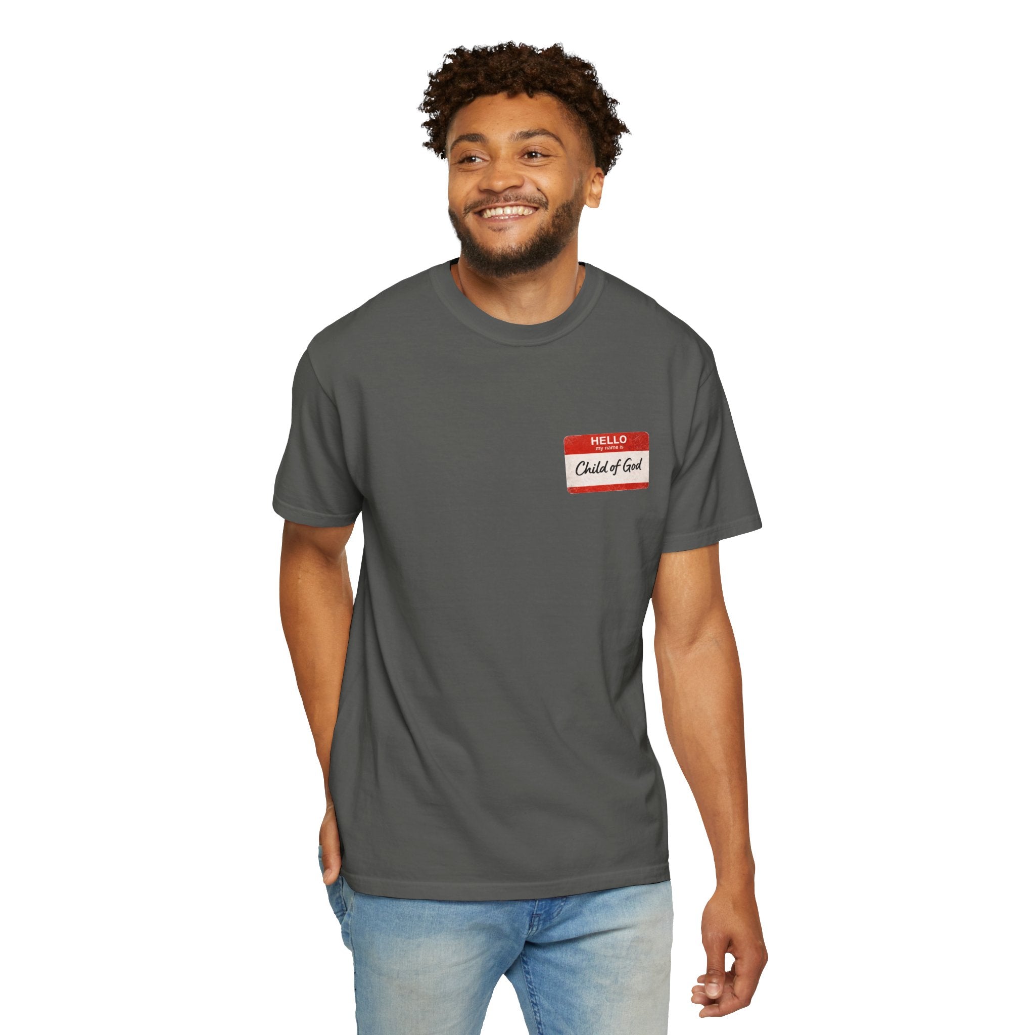 Red Letters Matter — "Child of God" - 1 John 3:1 - Comfort Colors Tee