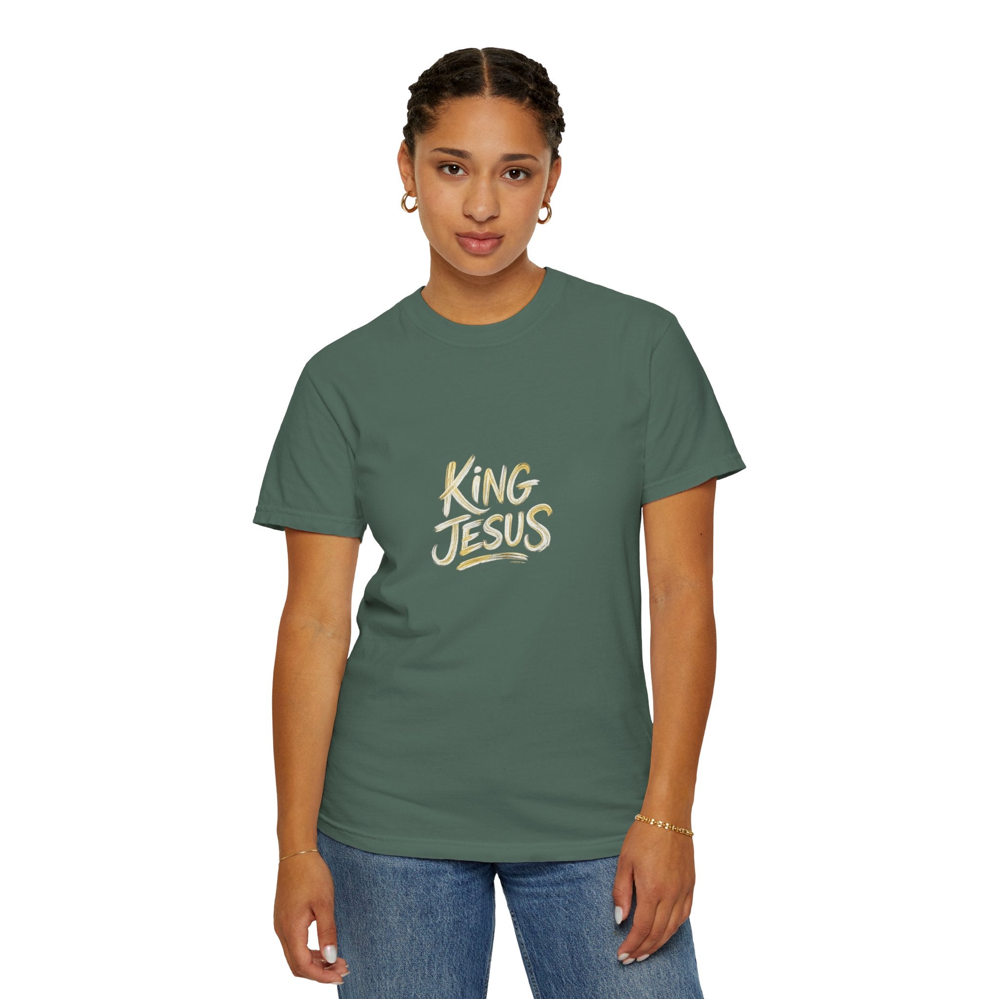 King Jesus T-Shirt — "All Hail King Jesus" - Comfort Colors - Unisex