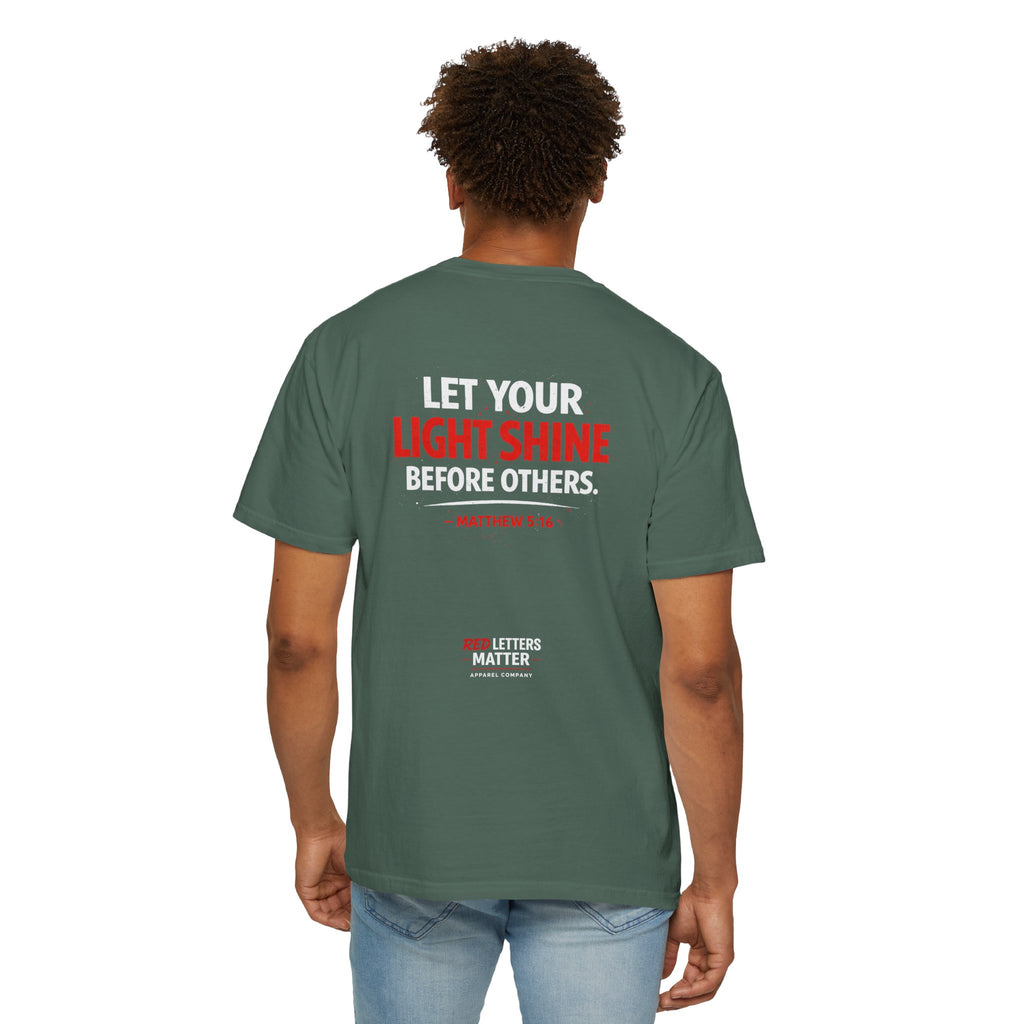 Red Letters Matter - Matthew 5:16 - Inspirational T-Shirt — Unisex Comfort Colors Tee