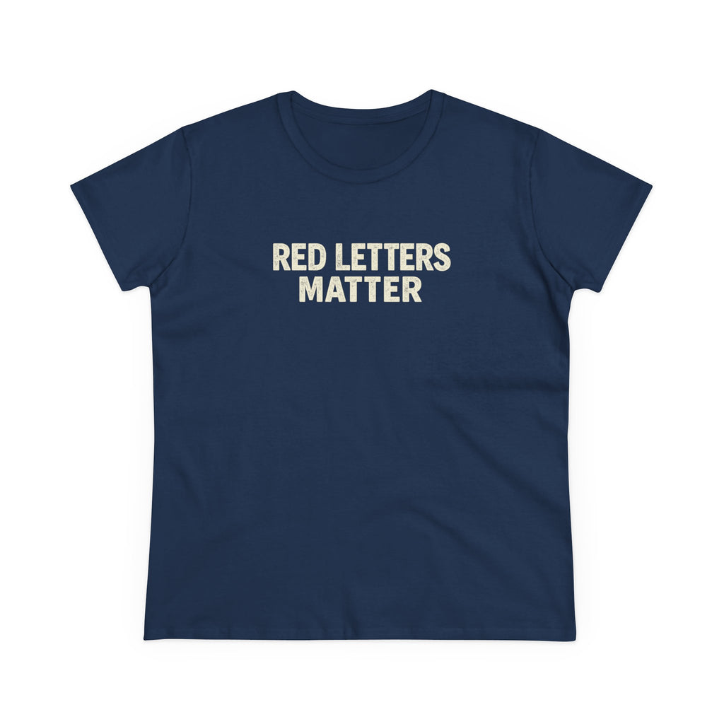 Women's Christian Scripture Gildan Tee— "Red Words Still Speak" (Matthew 24:35)