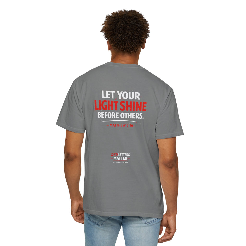 Red Letters Matter - Matthew 5:16 - Inspirational T-Shirt — Unisex Comfort Colors Tee