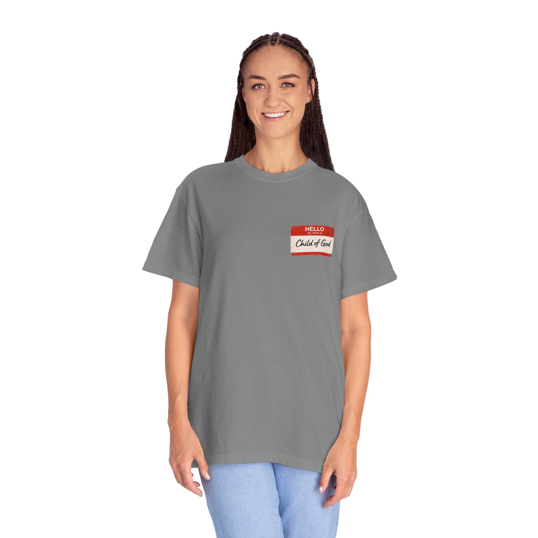 Red Letters Matter — "Child of God" - 1 John 3:1 - Comfort Colors Tee