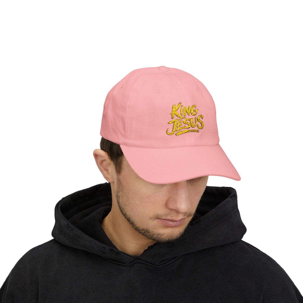 Camo Dad Cap — "King Jesus" Embroidered Christian Baseball Hat