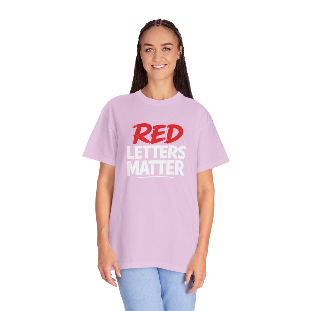 Red Letters Matter - Matthew 5:16 - Inspirational T-Shirt — Unisex Comfort Colors Tee