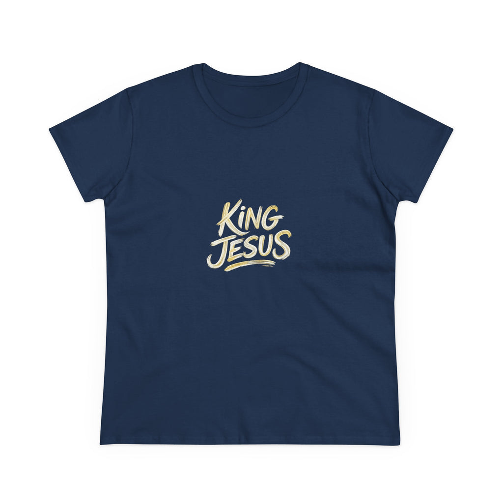 Women's King Jesus T-Shirt — "All Hail King Jesus" Christian Faith Tee