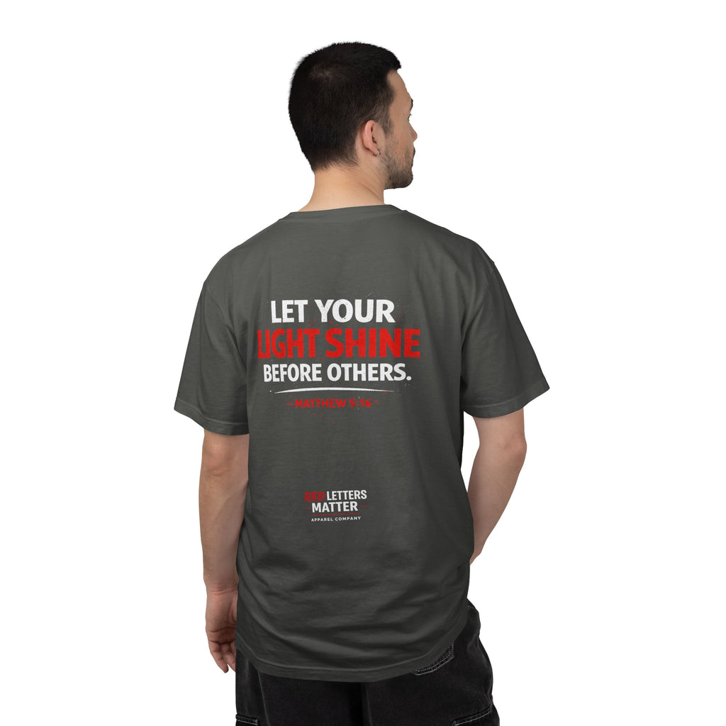 Red Letters Matter - Matthew 5:16 - Inspirational T-Shirt — Unisex Comfort Colors Tee