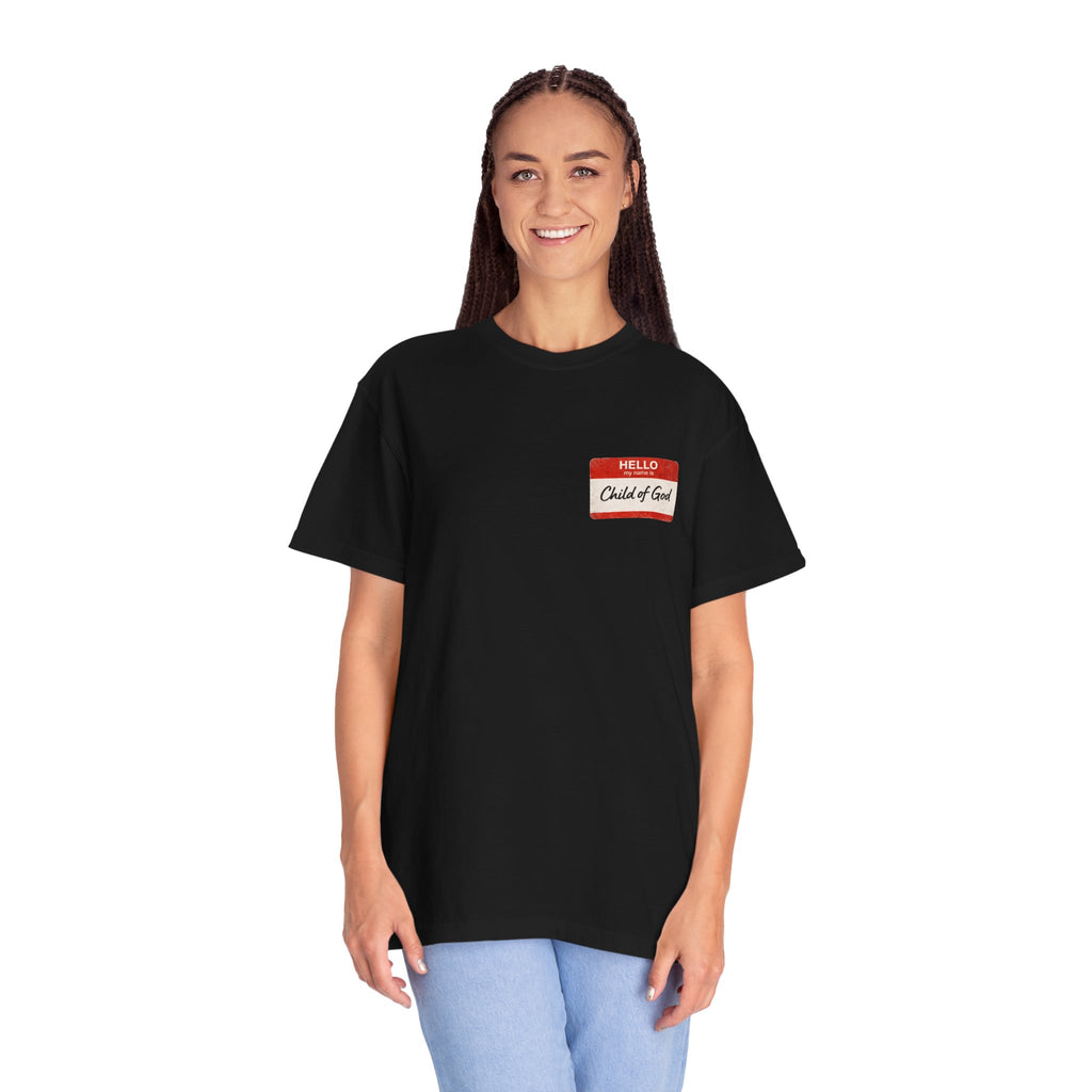 Red Letters Matter — "Child of God" - 1 John 3:1 - Comfort Colors Tee