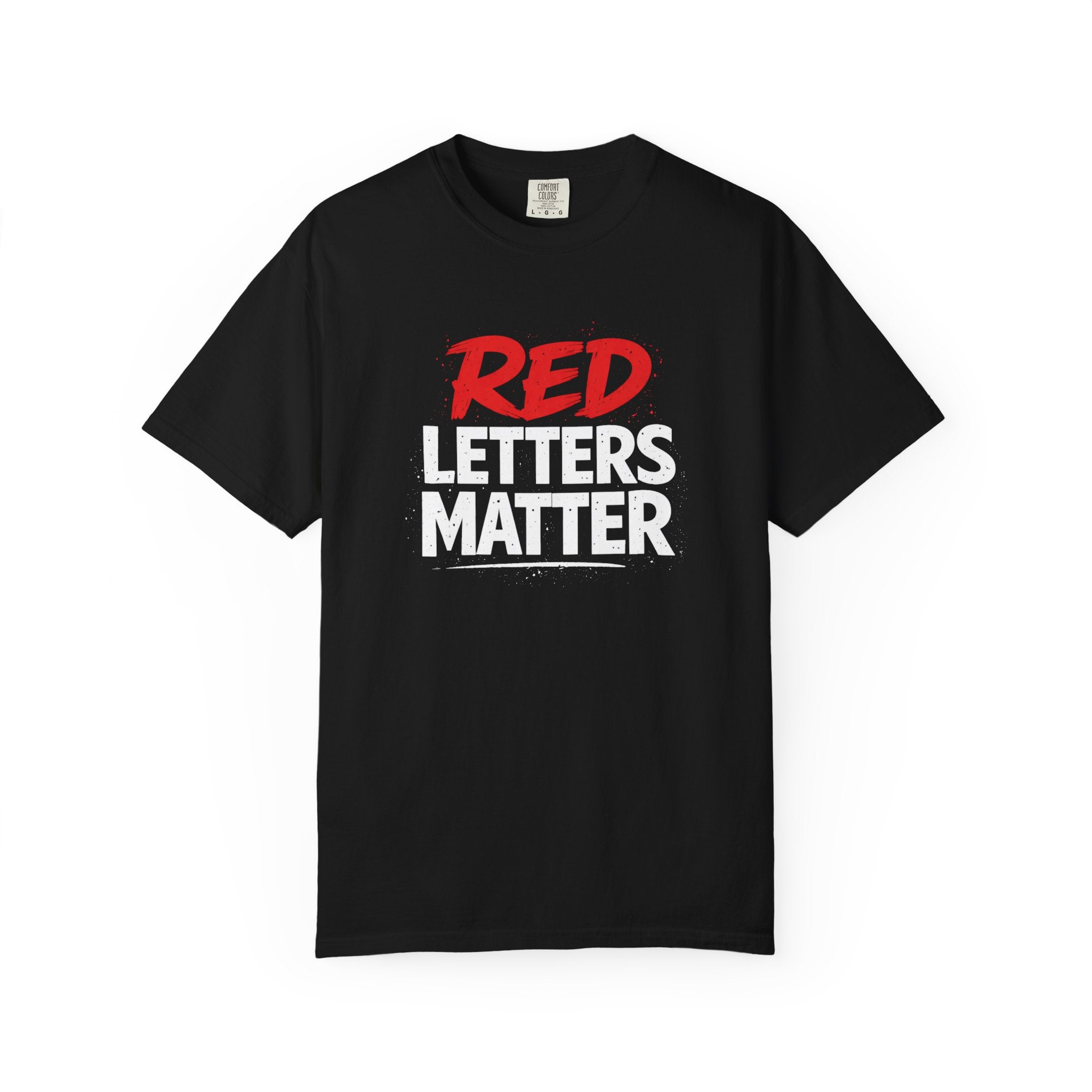 Unisex - Red Letters Matter — Matthew 19:26 Comfort Colors Tee