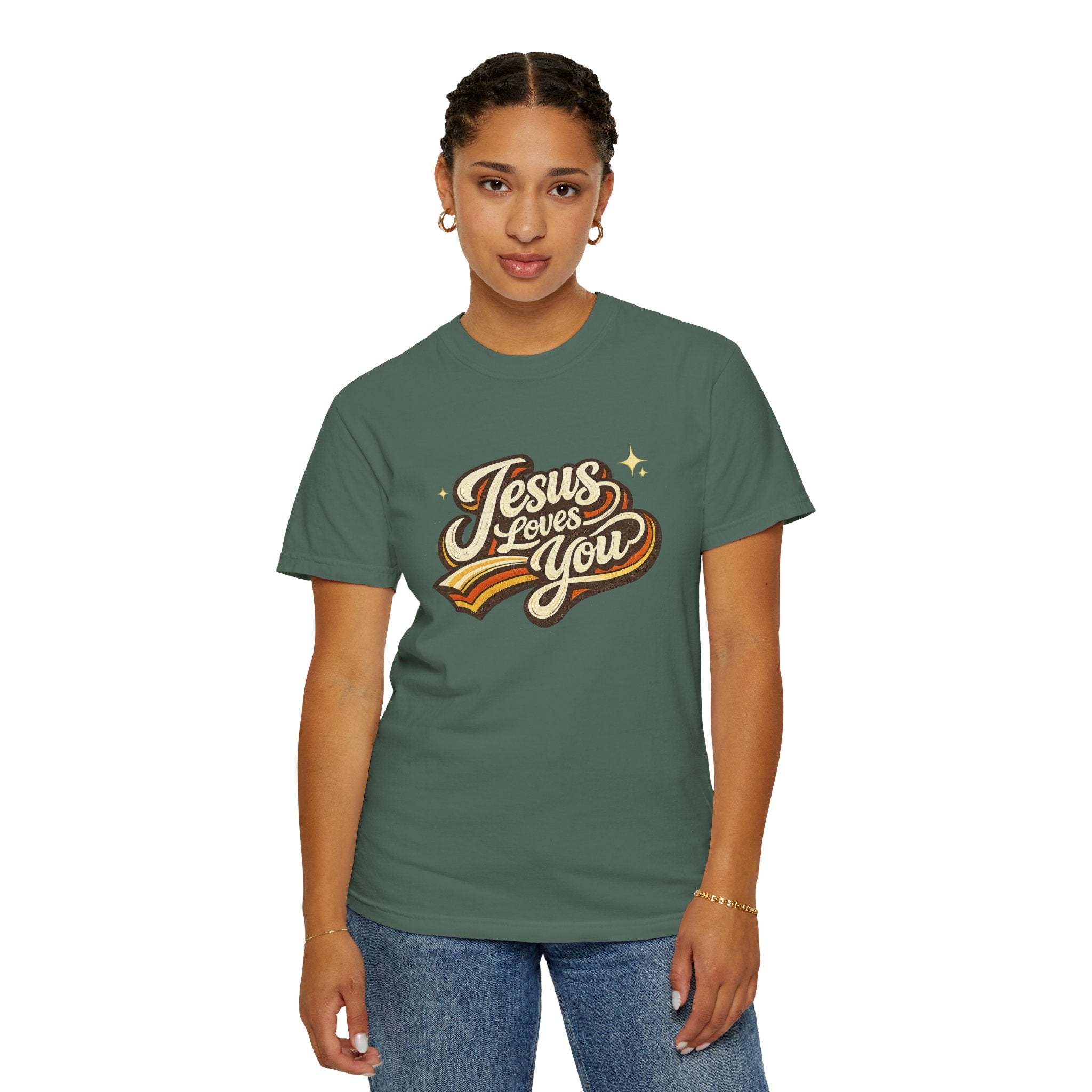 Unisex - Jesus Loves You "Love One Another" Comfort Colors T-Shirt