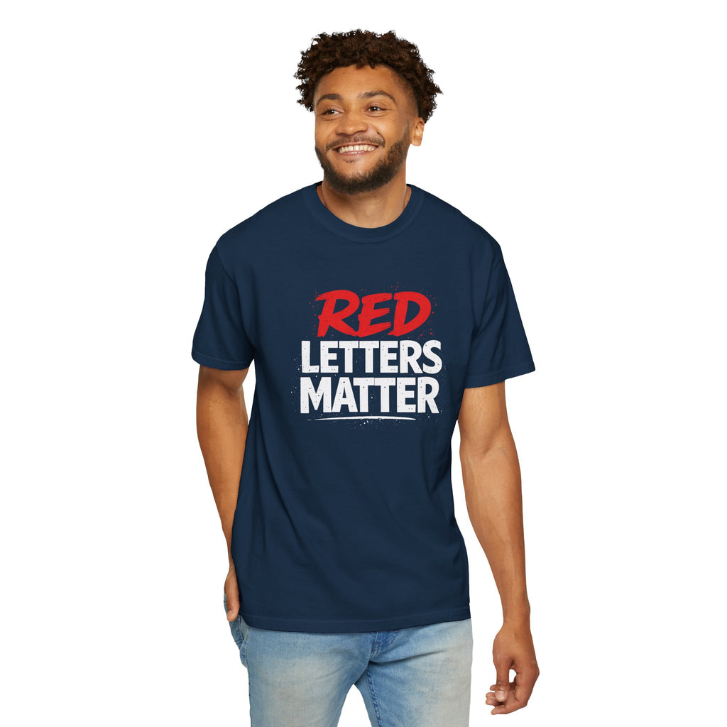 Red Letters Matter - Matthew 5:16 - Inspirational T-Shirt — Unisex Comfort Colors Tee