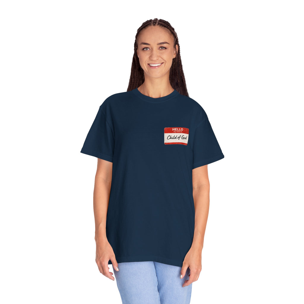 Red Letters Matter — "Child of God" - 1 John 3:1 - Comfort Colors Tee