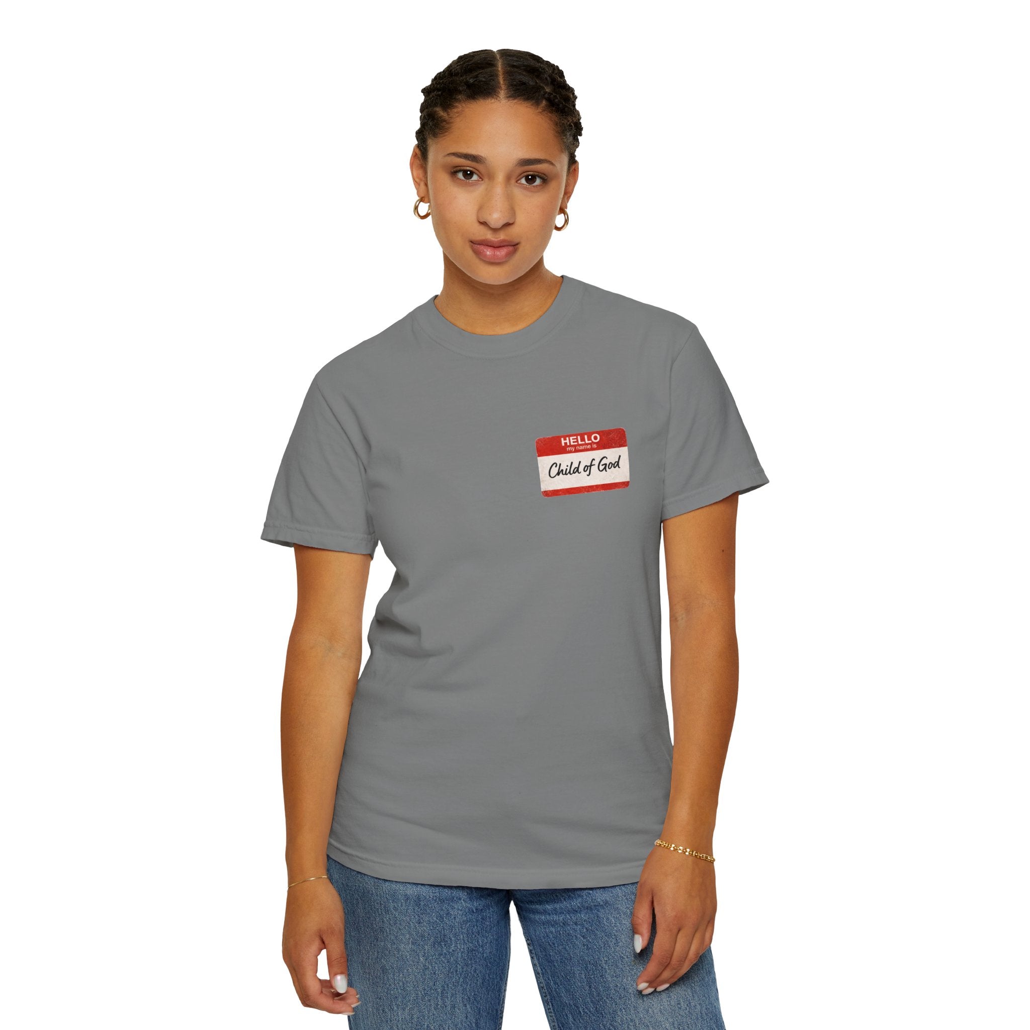 Red Letters Matter — "Child of God" - 1 John 3:1 - Comfort Colors Tee