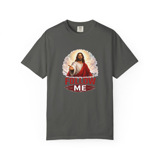 Follow Me Jesus T-Shirt — "Red Letters Matter" (Matthew 4:19)