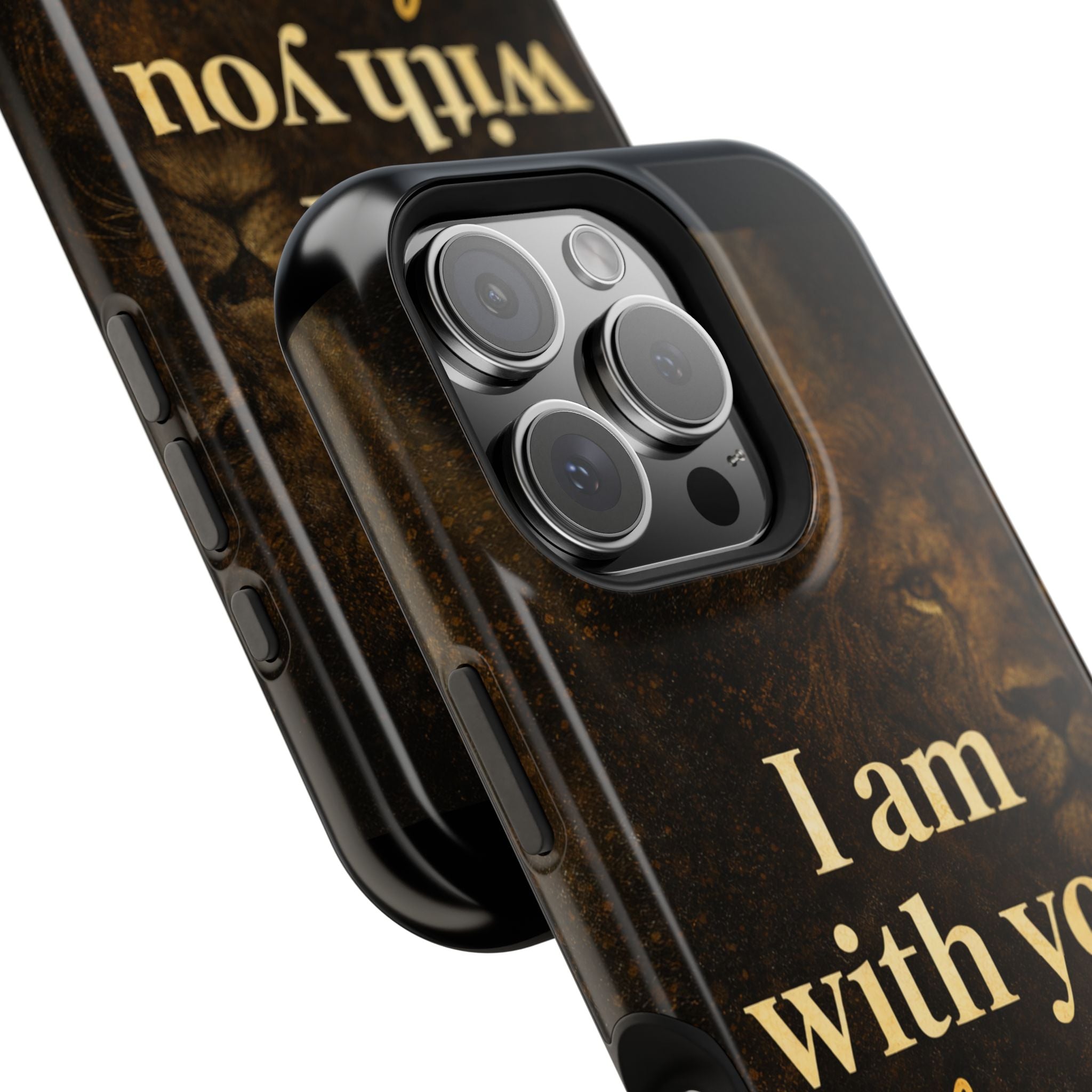 Christian Phone Case — "I Am With You Always" Matthew 28:20 Lion Magnetic Impact Case