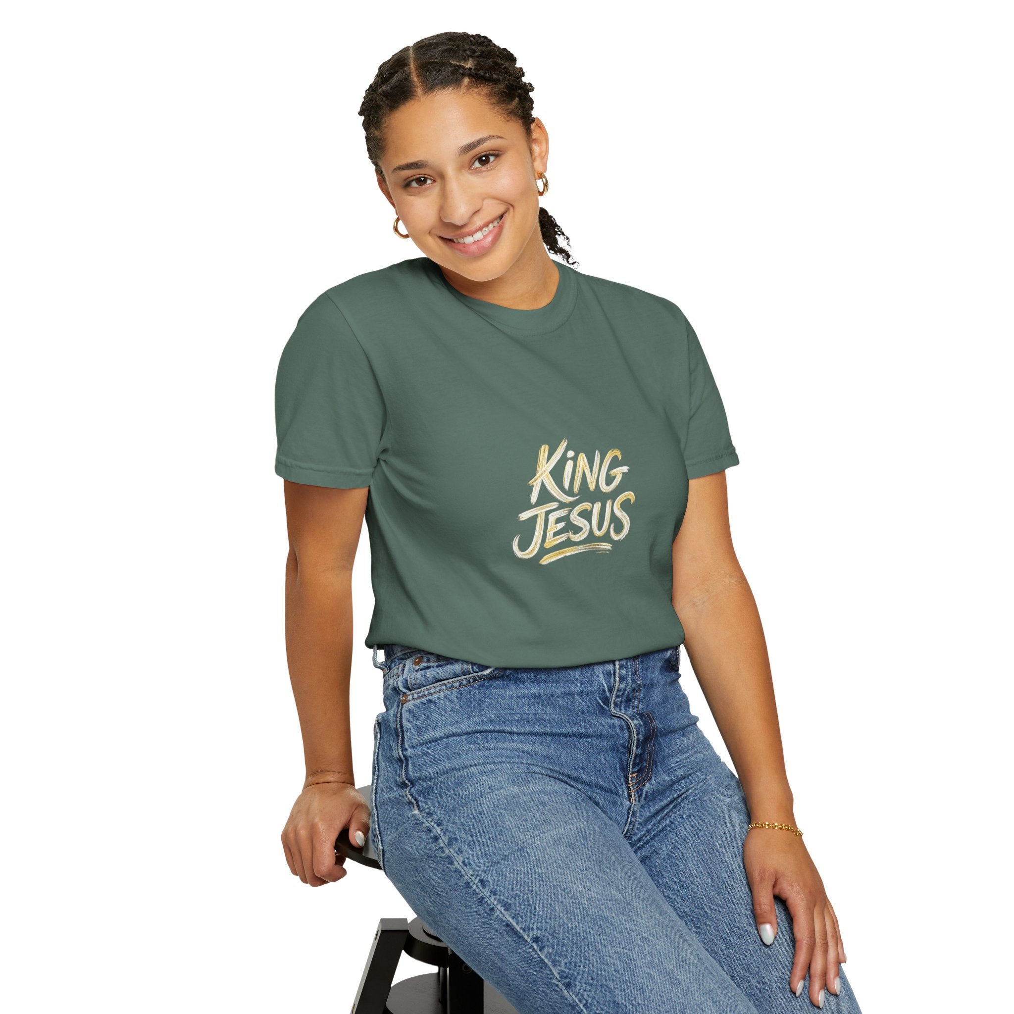 King Jesus T-Shirt — "All Hail King Jesus" - Comfort Colors - Unisex