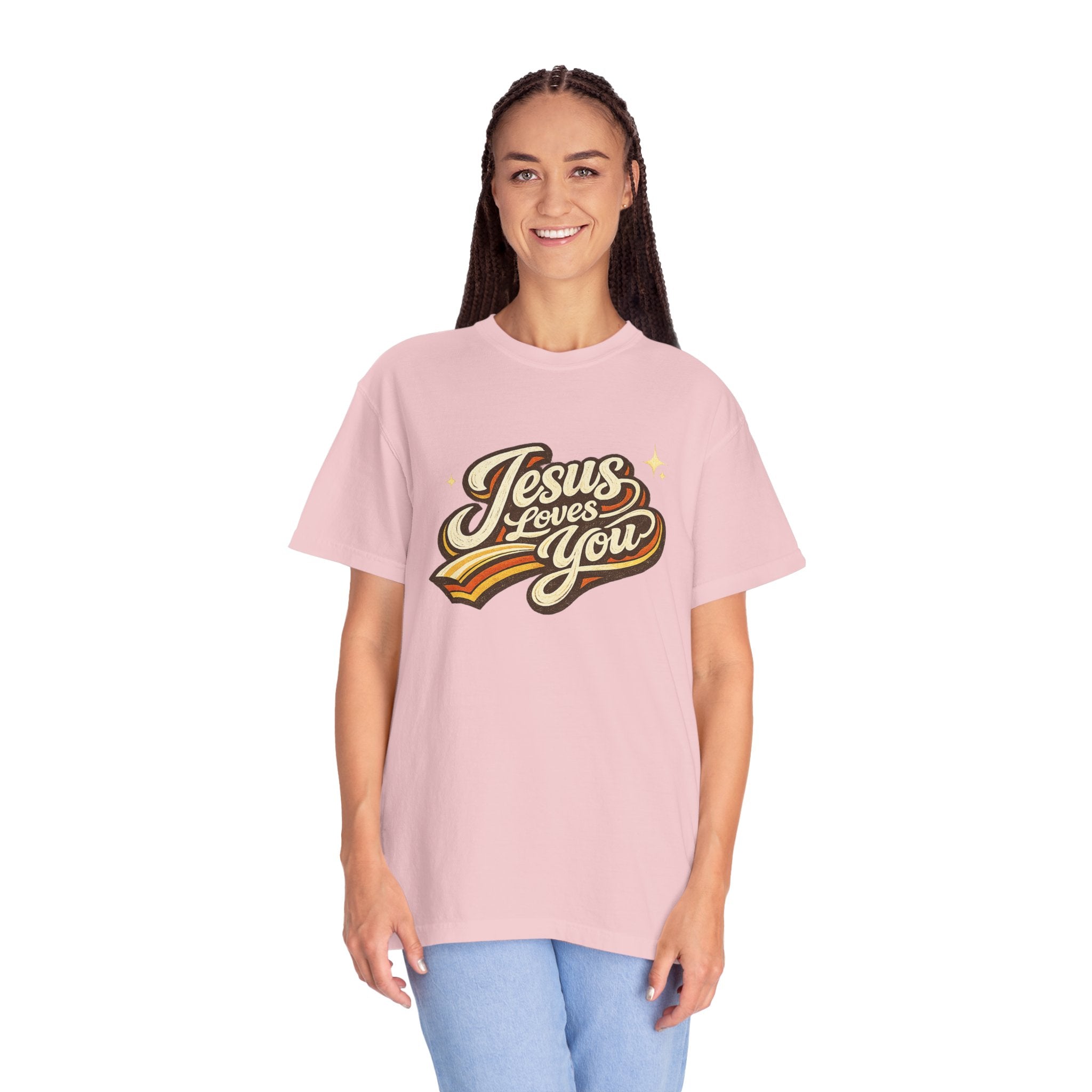 Unisex - Jesus Loves You "Love One Another" Comfort Colors T-Shirt