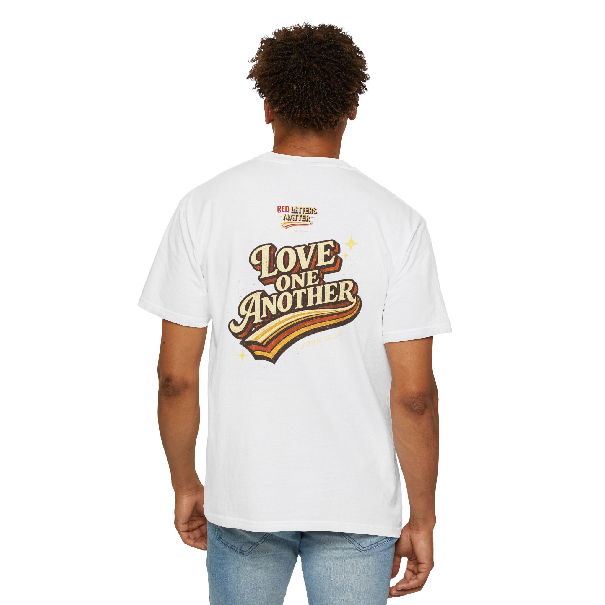 Unisex - Jesus Loves You "Love One Another" Comfort Colors T-Shirt