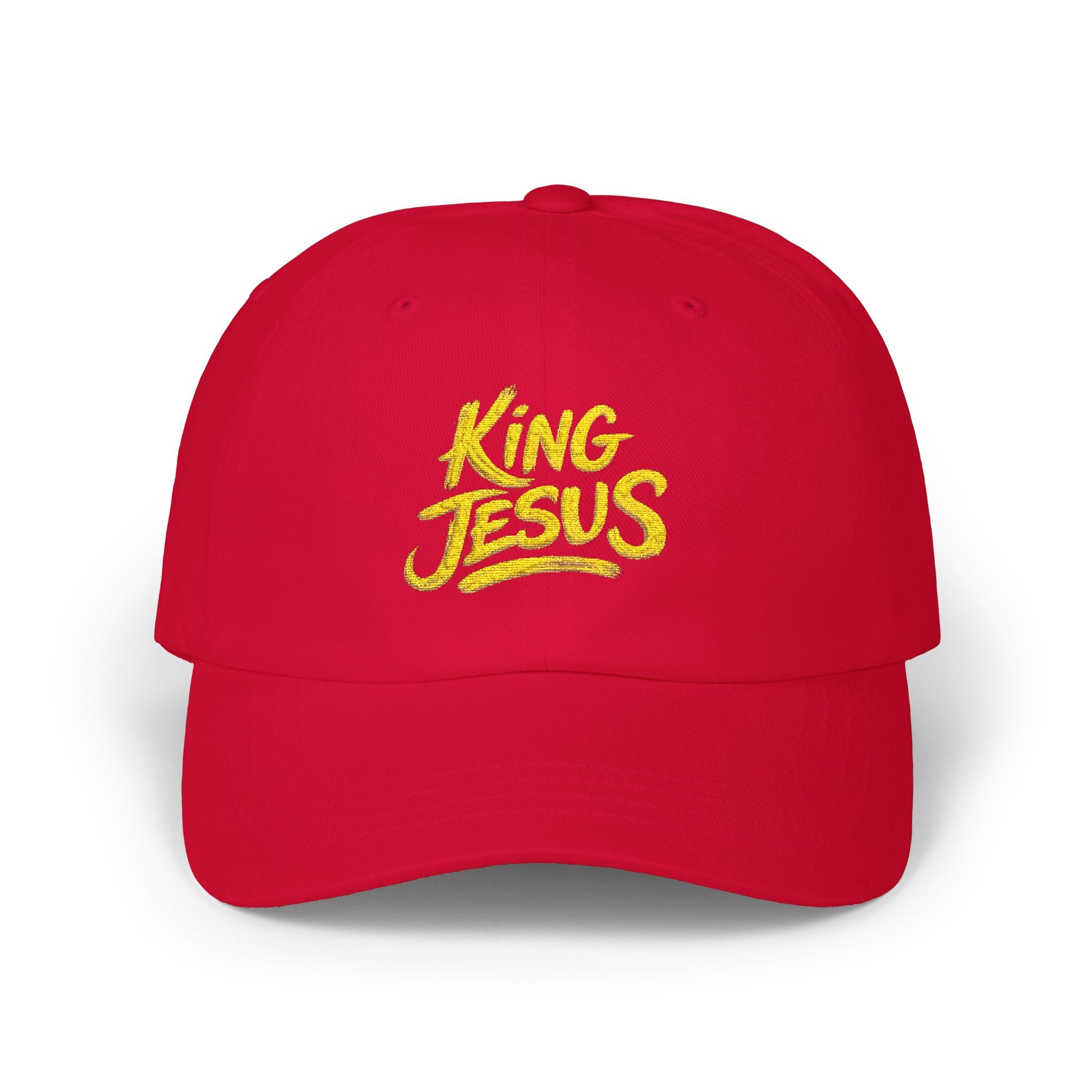 Camo Dad Cap — "King Jesus" Embroidered Christian Baseball Hat