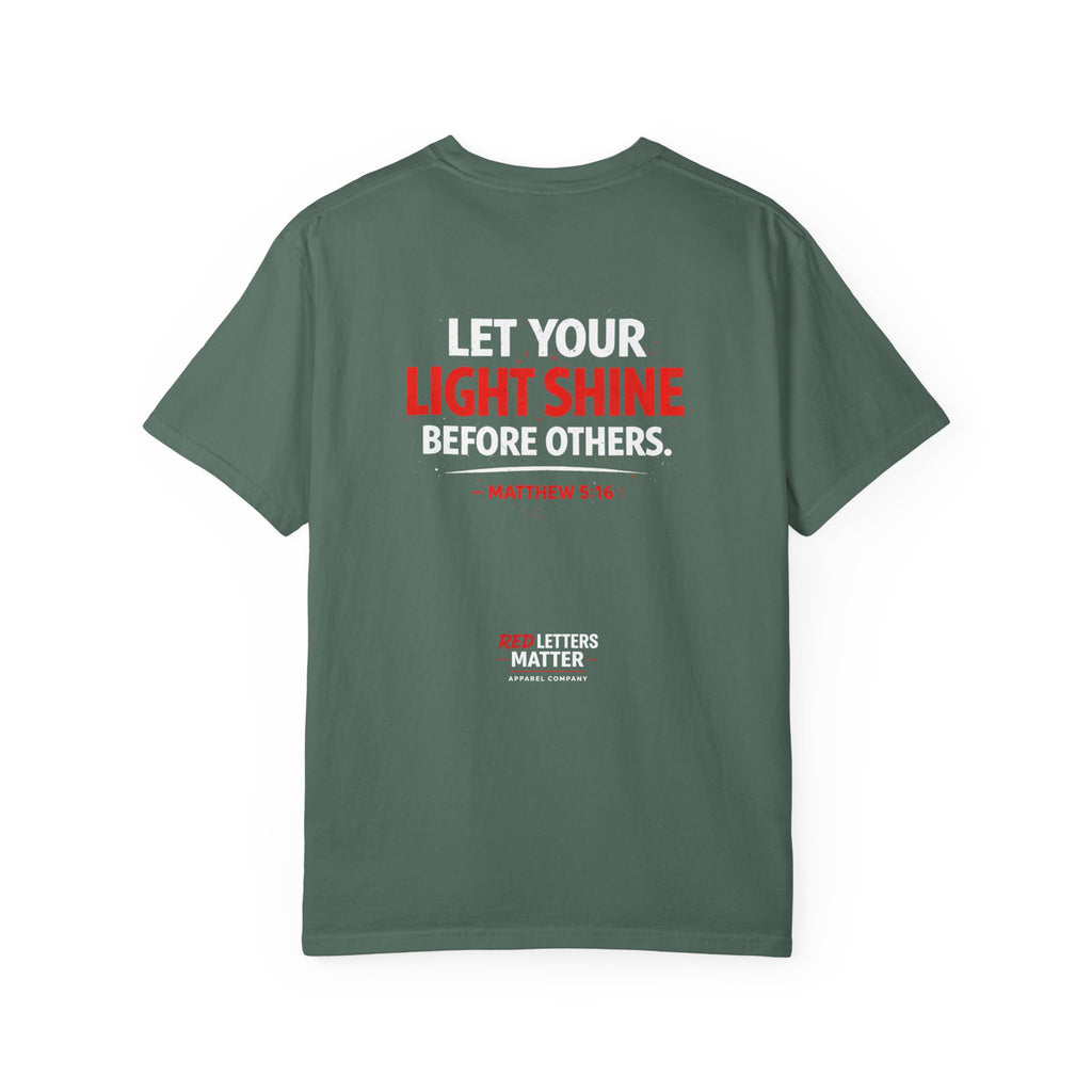 Red Letters Matter - Matthew 5:16 - Inspirational T-Shirt — Unisex Comfort Colors Tee