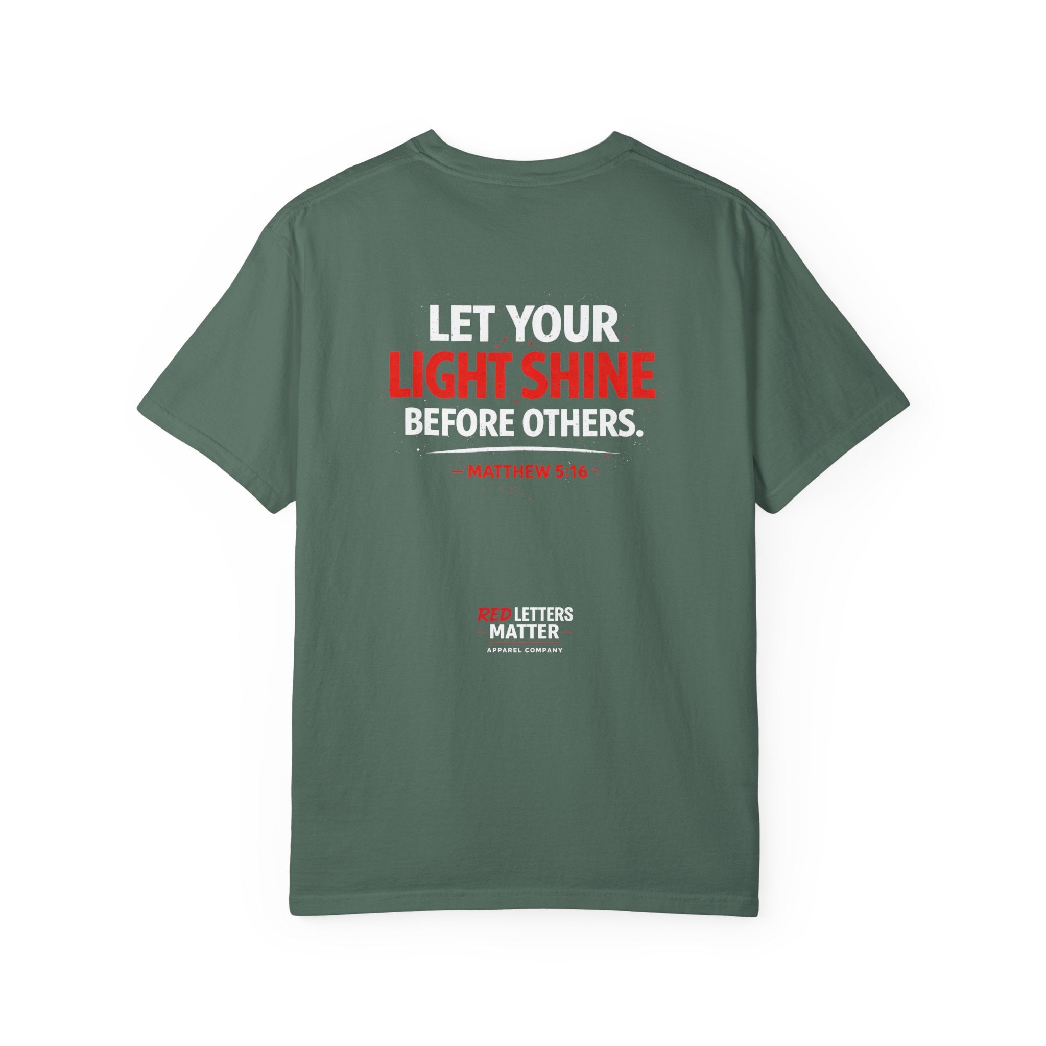 Red Letters Matter - Matthew 5:16 - Inspirational T-Shirt — Unisex Comfort Colors Tee