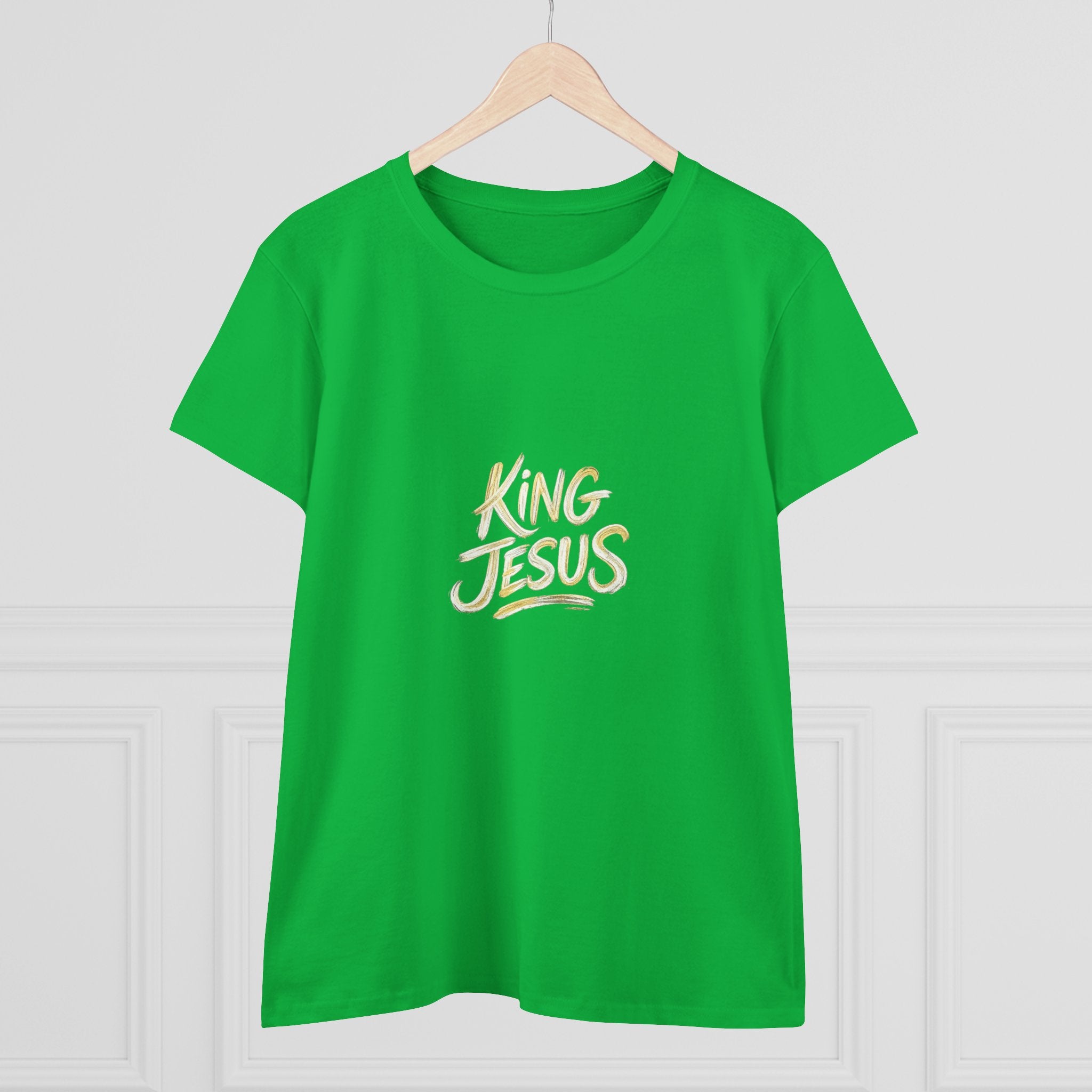 Women's King Jesus T-Shirt — "All Hail King Jesus" Christian Faith Tee