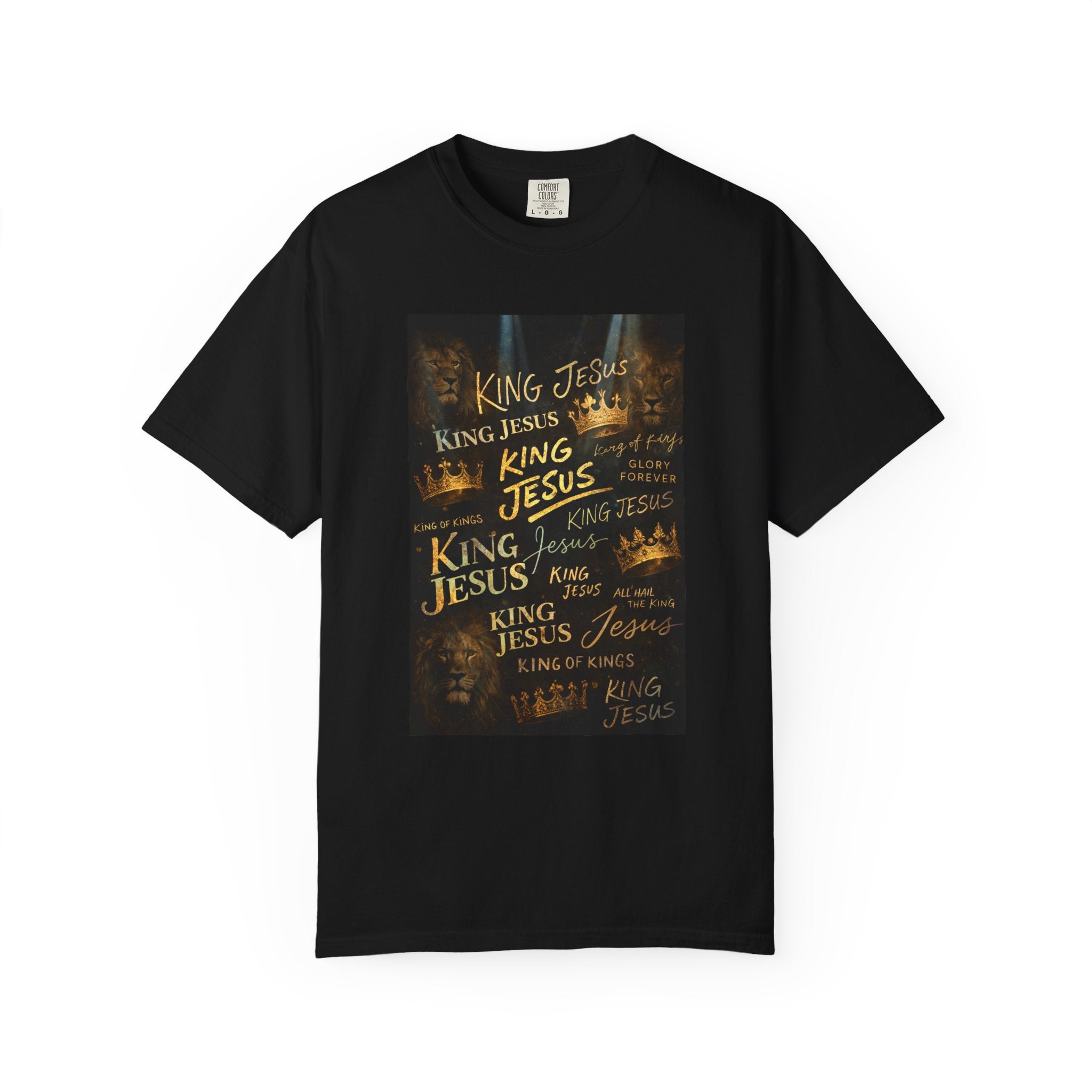 Unisex - King Jesus Graphic T-Shirt — "King of Kings" Revelation 19:16 Comfort Colors Tee